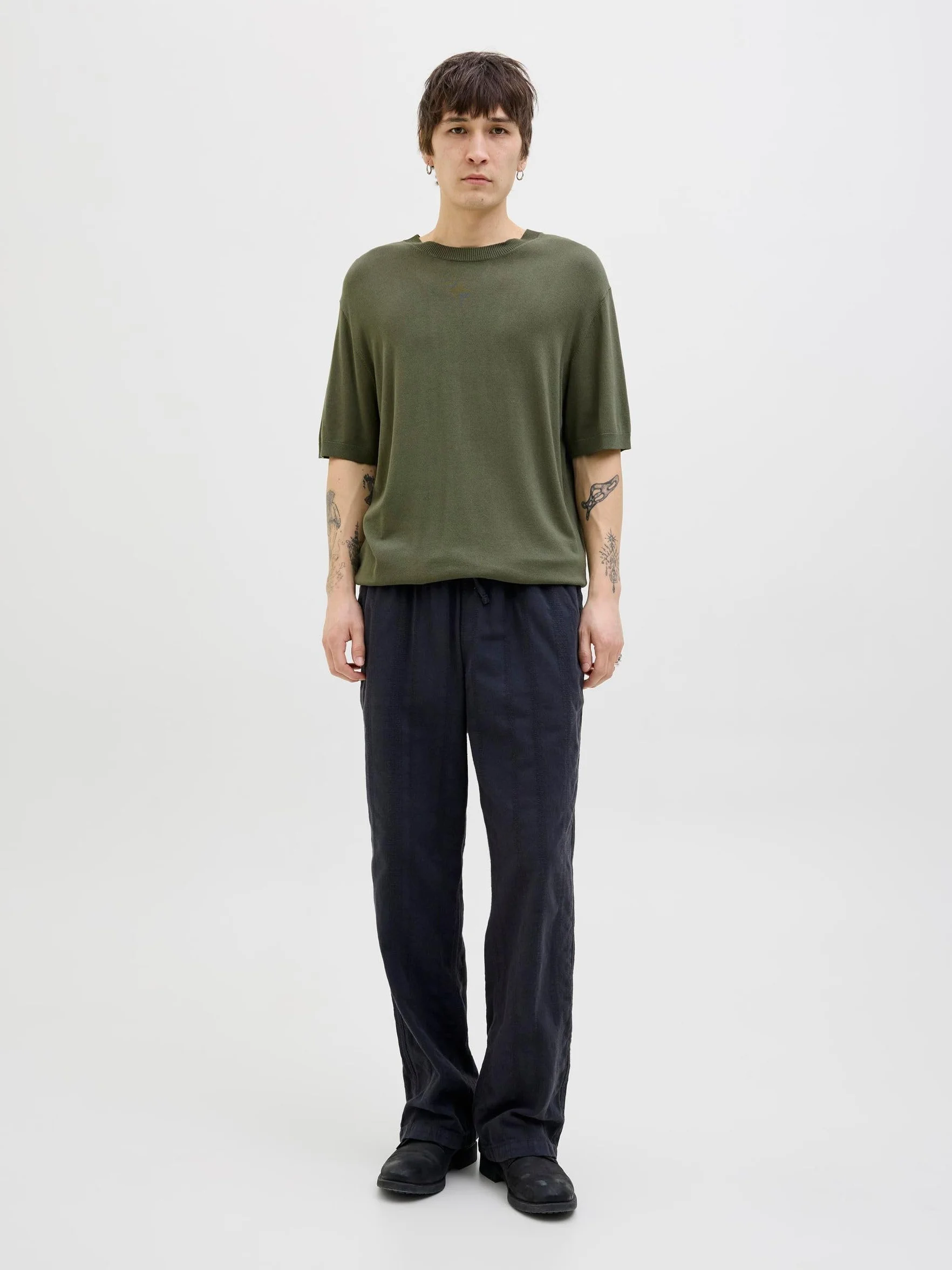 JACK & JONES Jprccwilliam Knit Crew Neck Ss Sn męskie, four leaf clover, L