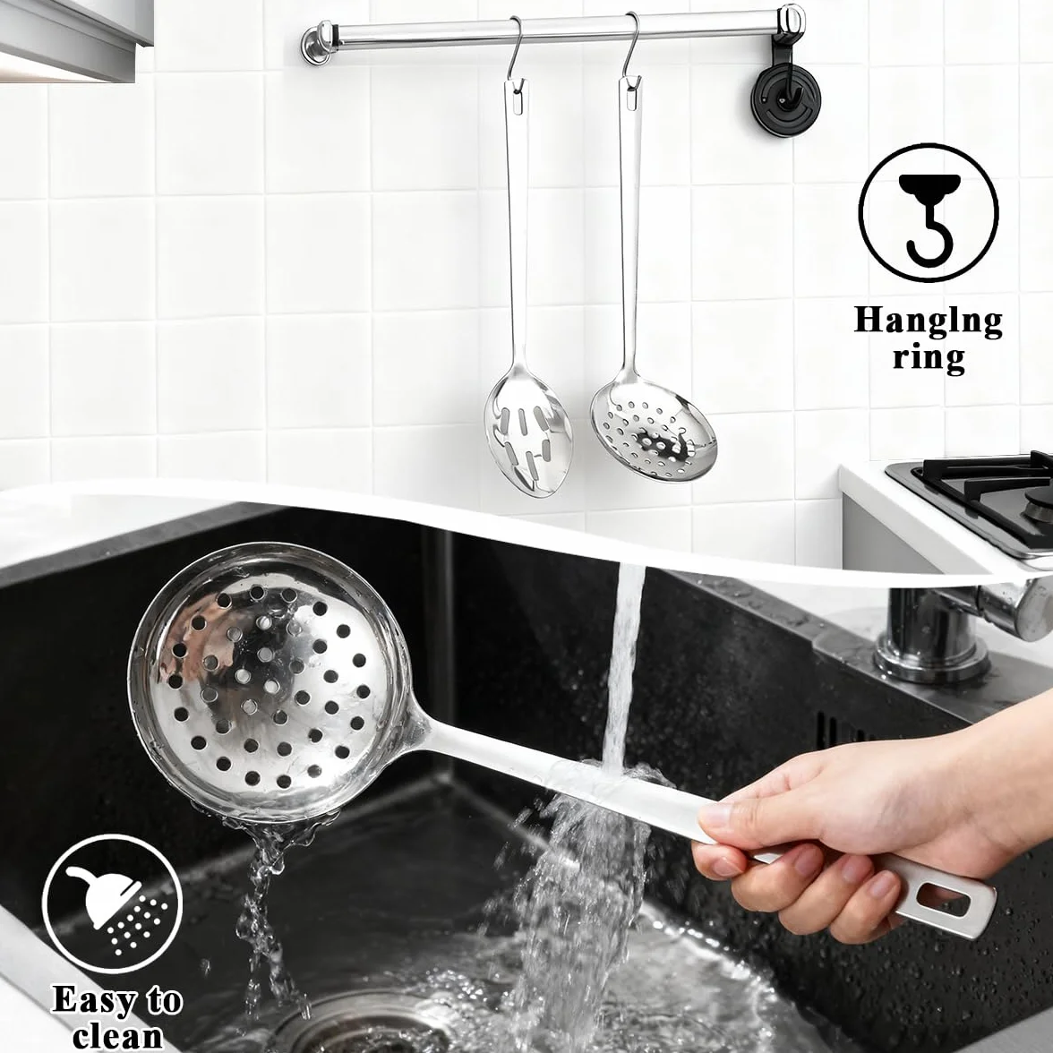 Berglander Zestaw 2 Łyżek Cedzakowych 33 cm Stal Nierdzewna Spożywcza