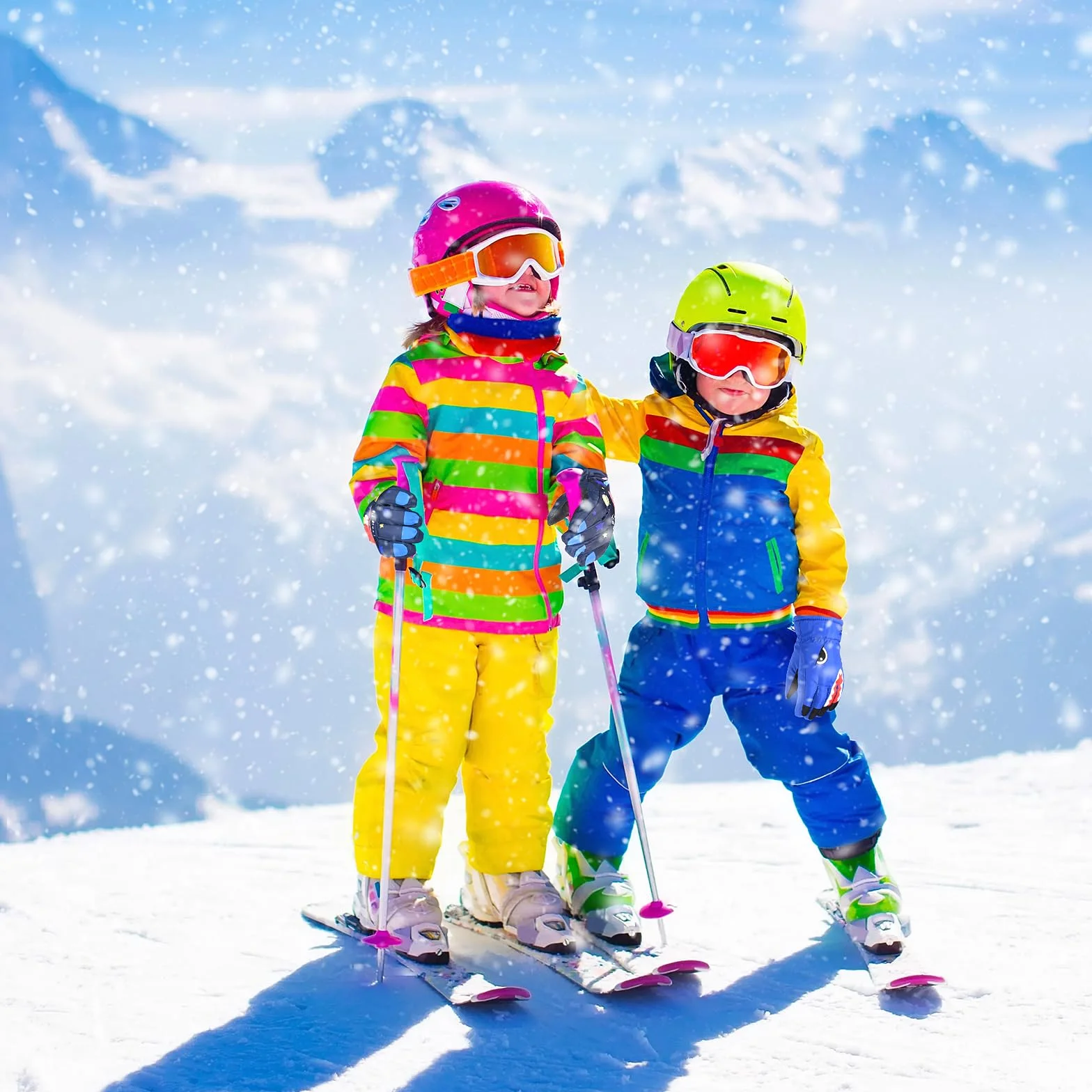 Dziecięce rękawice narciarskie, rękawice narciarskie dla nastolatków zimowe rękawice śnieżne ciepłe rękawiczki snowboardowe rękawice dziecięce 8-14 lat