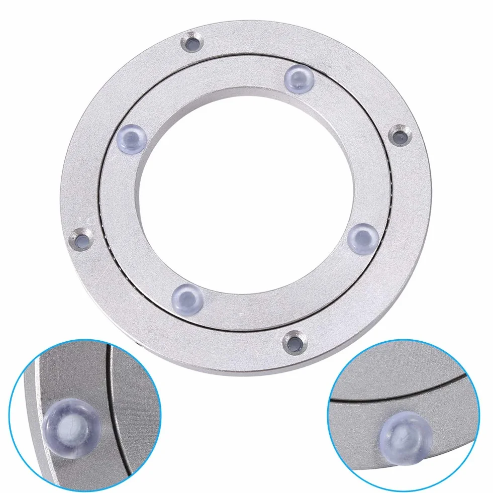 GOTOTOP Obrotowy talerz ze stopu aluminium 10 cali Łożysko gramofonu Stół obrotowy