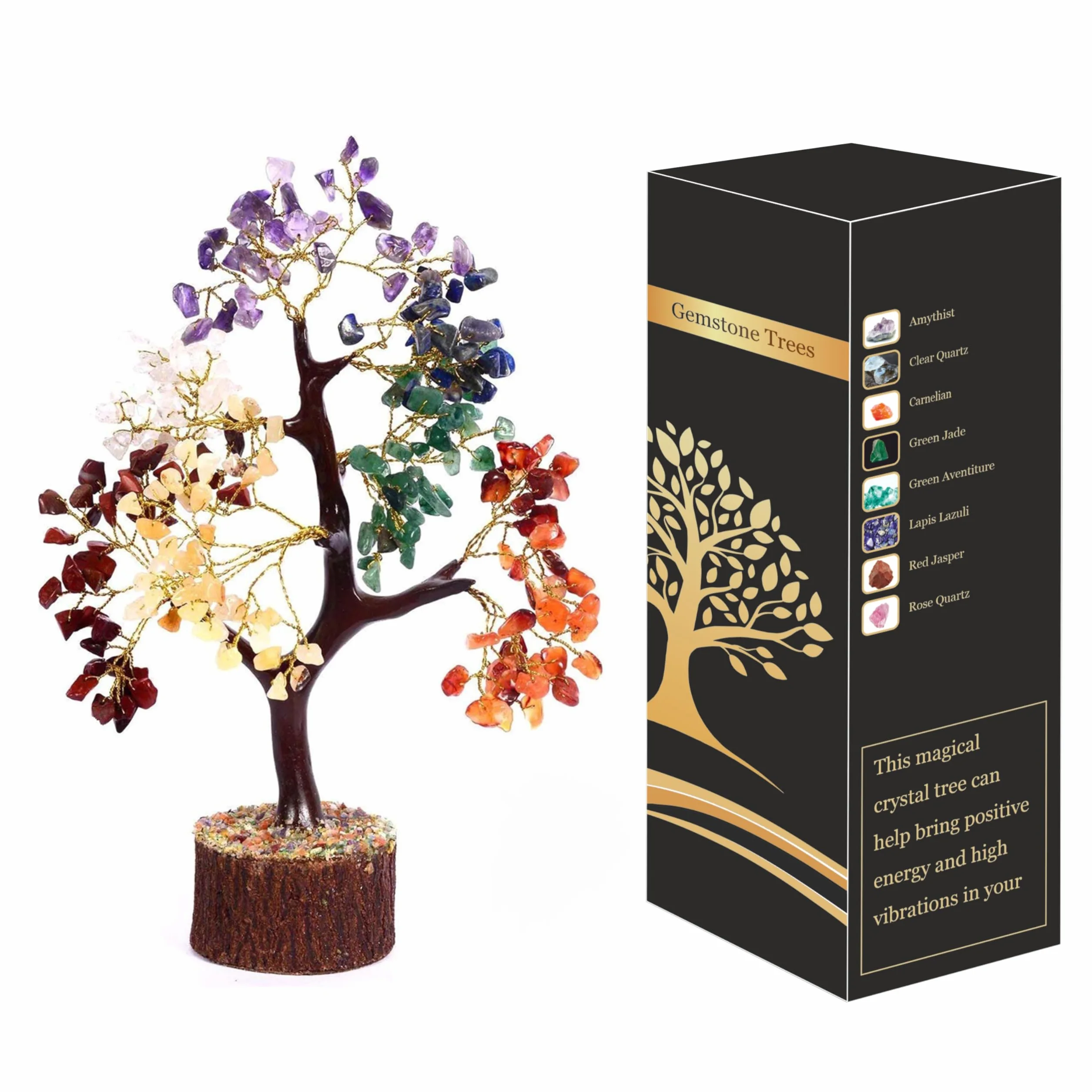 Wonder Care Naturalne kryształowe bonsai Reiki siedem czakr Feng Shui dekoracja domu