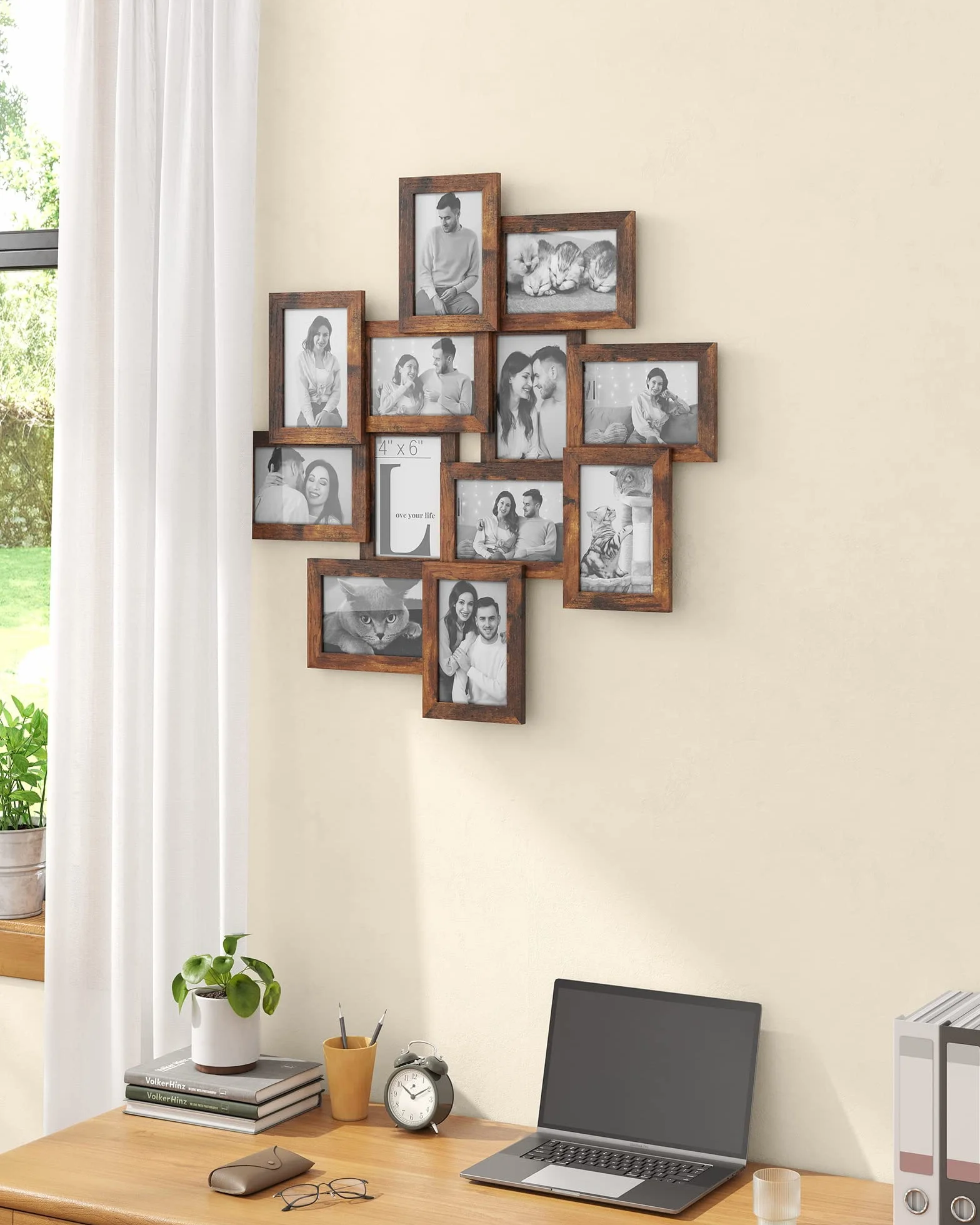 SONGMICS RPF022X01 kolaż zdjęć 10x15 cm wielokolorowy