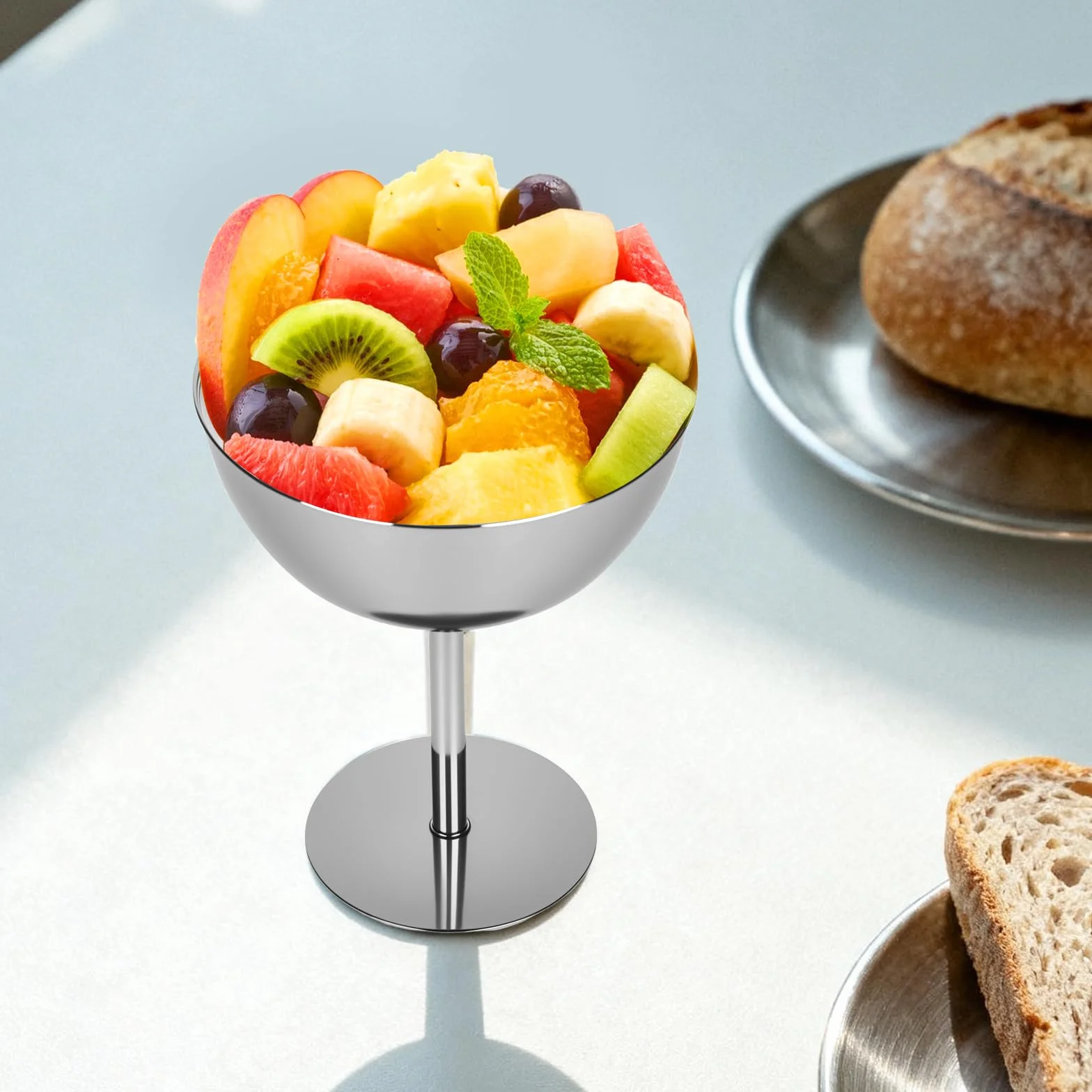 Stal nierdzewna miseczki na lody 200 ml 2 sztuki