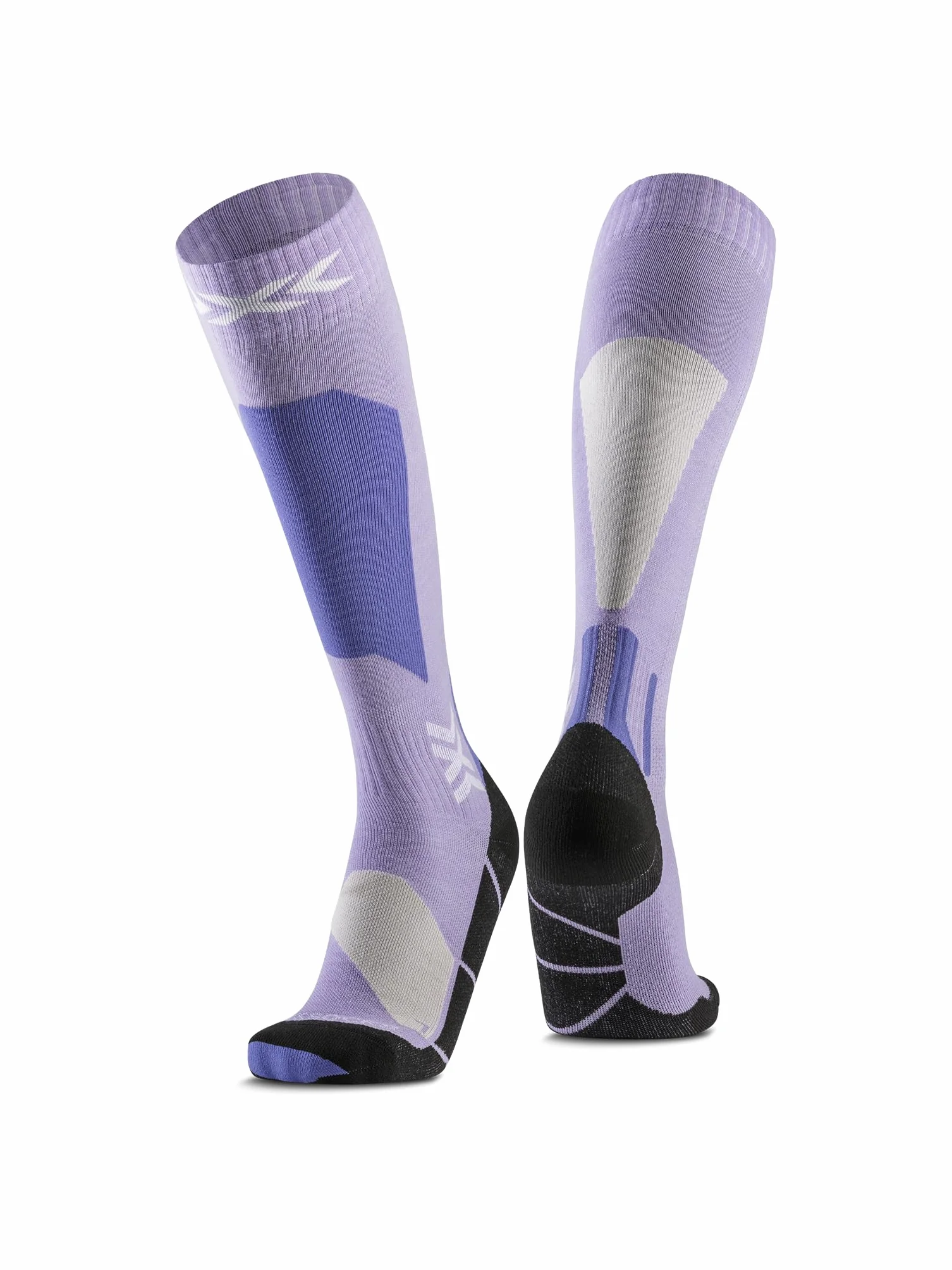 X-Socks Ski Discover Merino OTC - skarpety narciarskie zapewniające komfort i ciepło - opaska O-Ring zapewniająca bezpieczne dopasowanie i wsparcie - X Czarny/Szary, 39-41