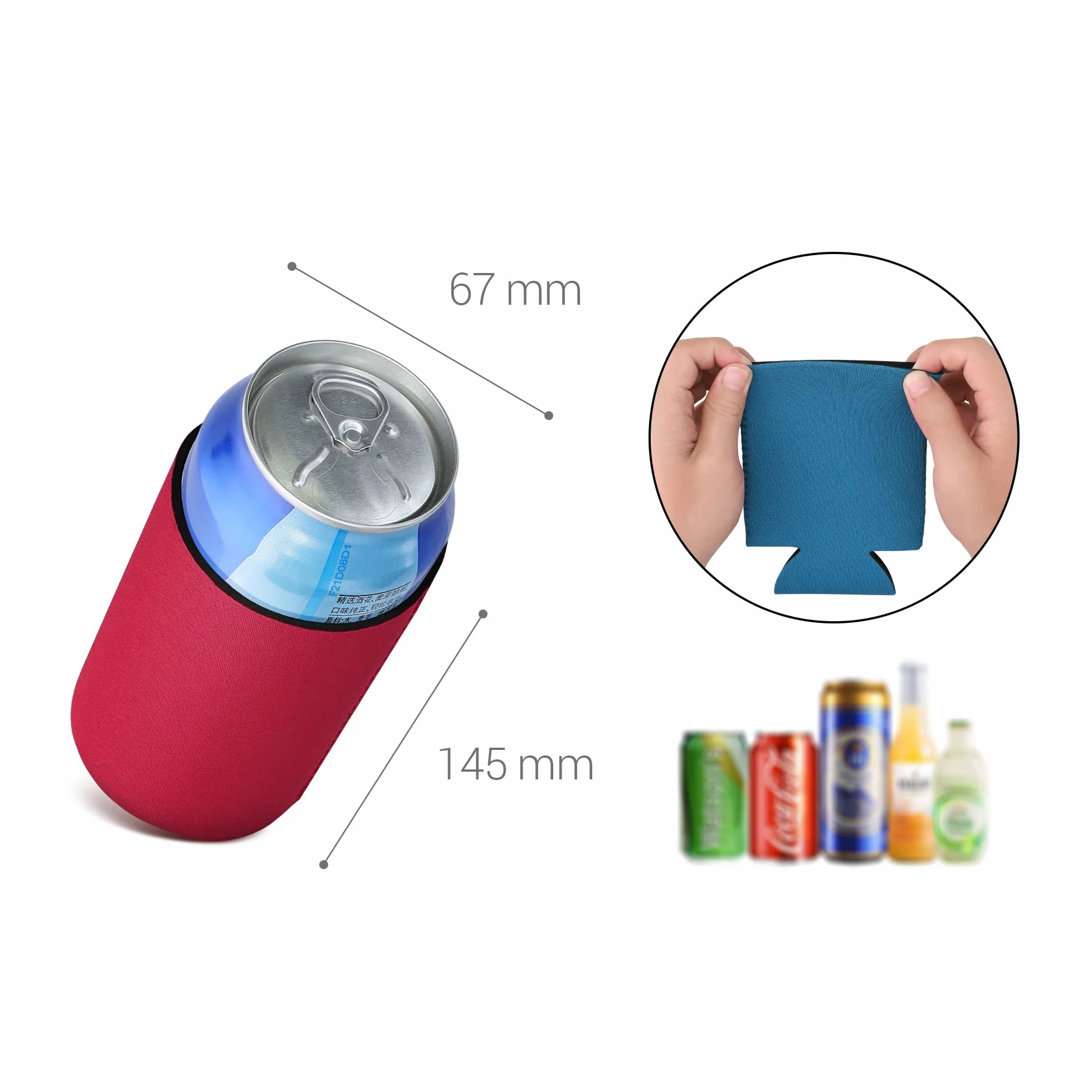kwmobile Pojemnik Chłodzący 2 x 500 ml Czerwono-Niebieski