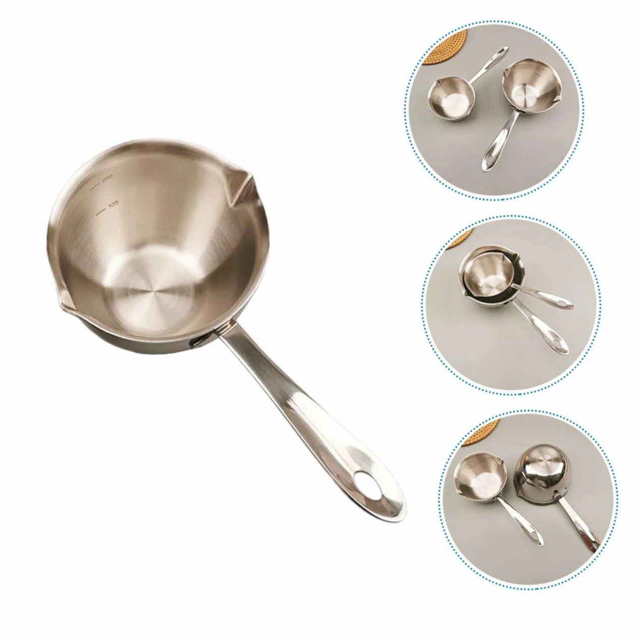 Stalowy Garnek Do Topienia - Gorąca Miska Do Topienia Akcesorium Do Pieczenia Do Garnka Do Topienia Czekolady 200 Ml