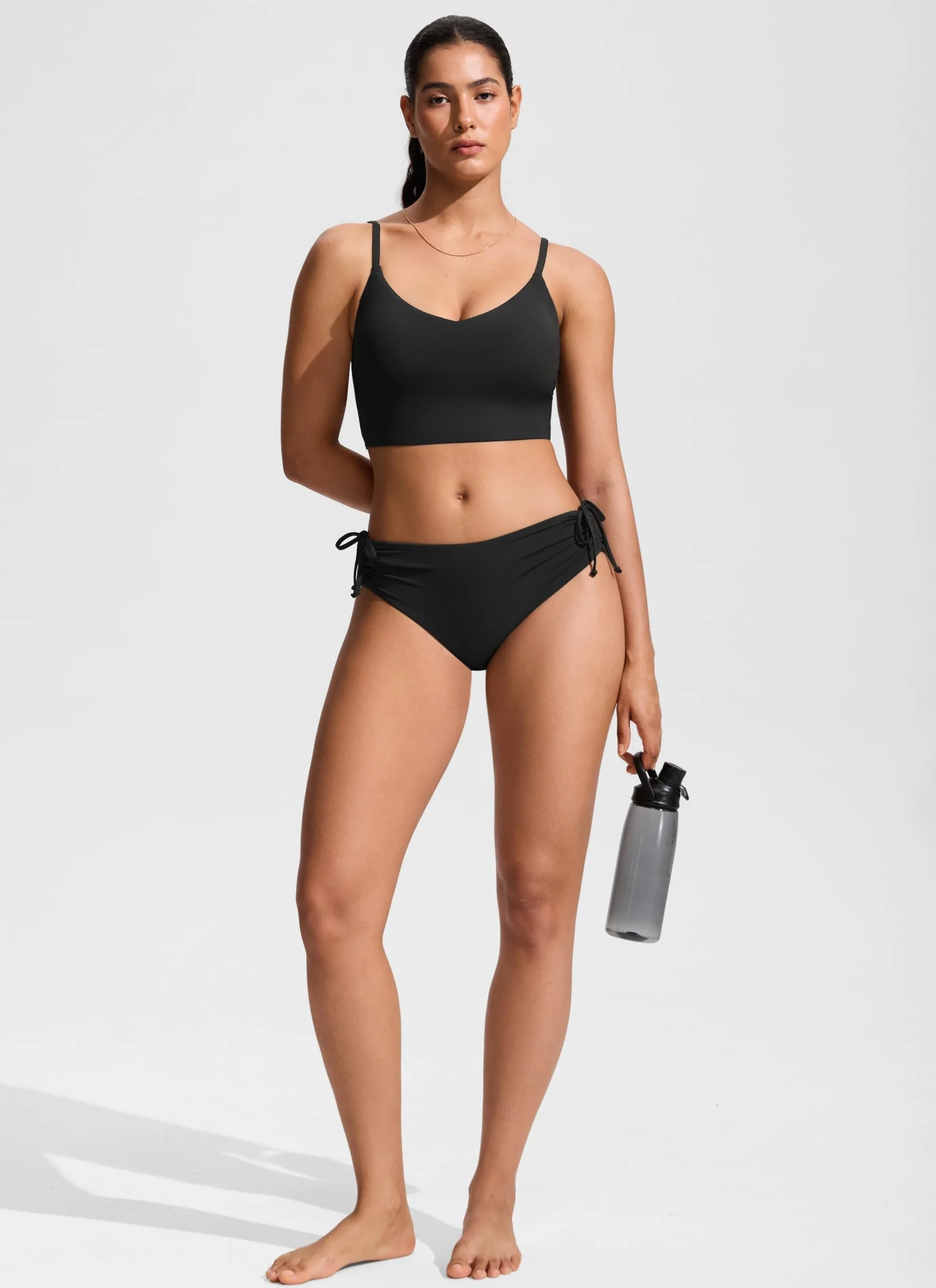 CRZ YOGA Bikini Spodnie dla Kobiet Strona Krawata Regulowane Spodnie Pływackie Sportowe Strój kąpielowy Spodnie