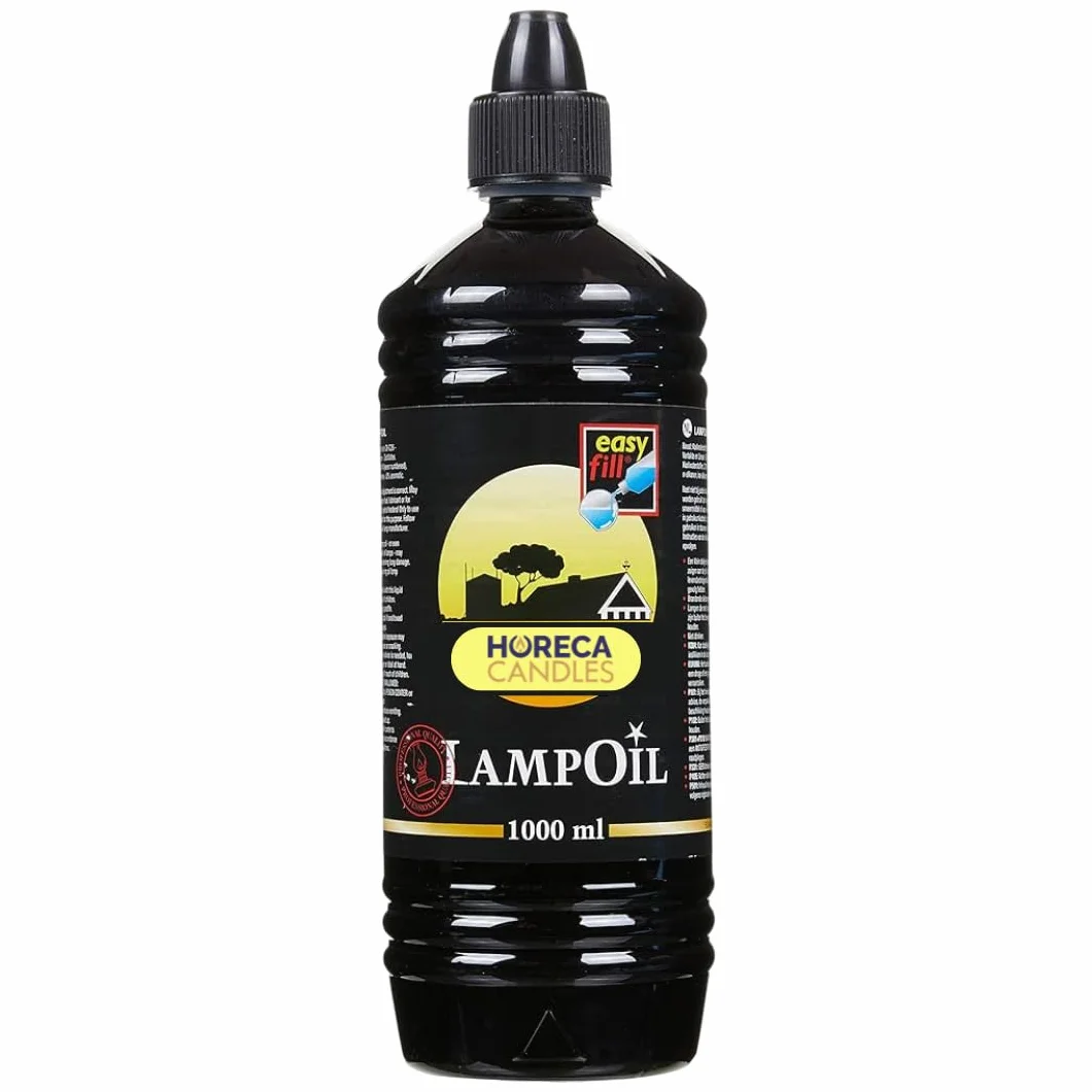 HORECA CANDLES Olej do Lamp – 1L Parafina Płynna, Bez Dymu i Zapachu, Długi Czas Palenia, Bezpieczne Paliwo do Świec Kościelnych, Lamp i Pochodni, Do Wnętrz i Na Zewnątrz
