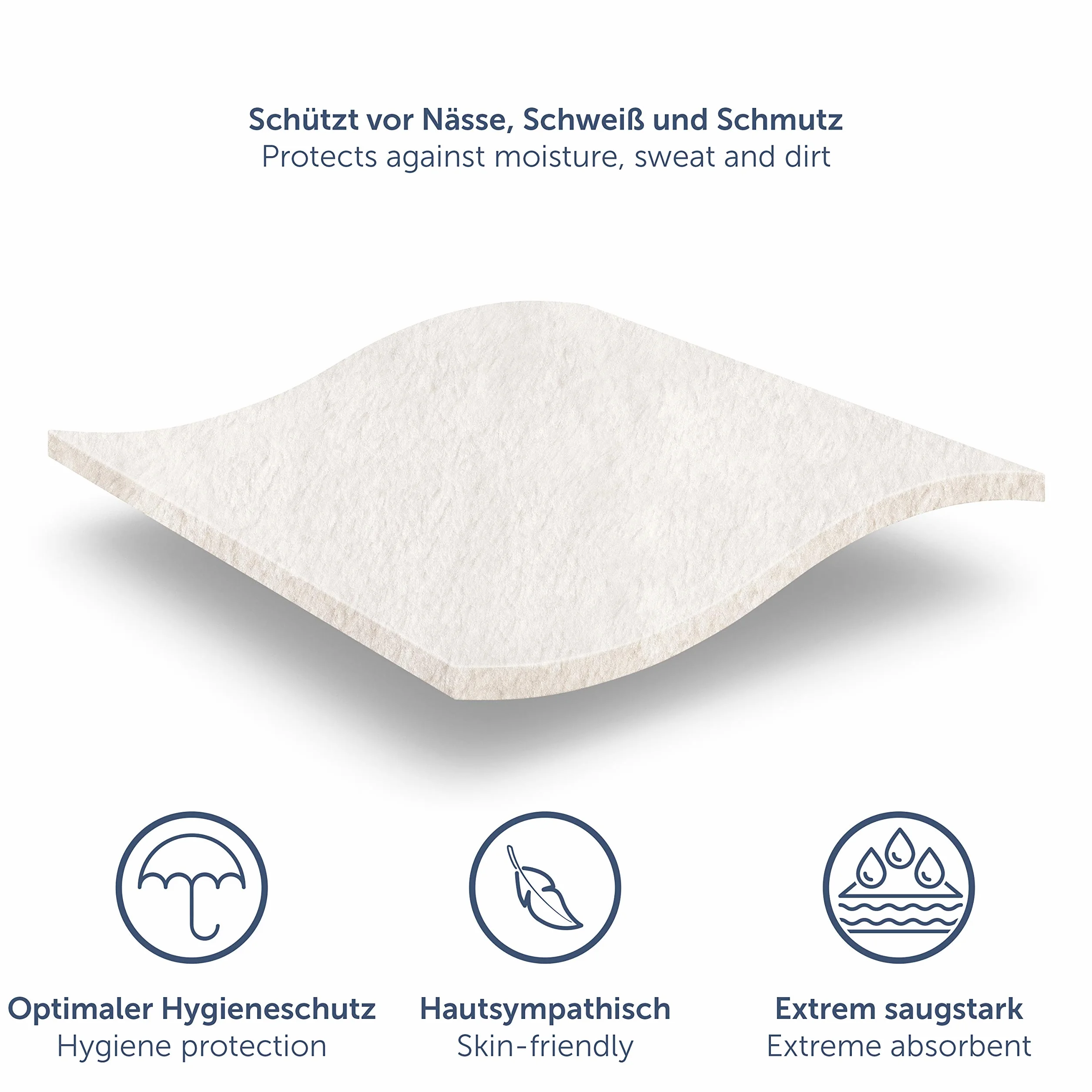 Blumtal® Premium Molton ochraniacz na materac 100x200 cm z 100% bawełny, zestaw 2 sztuki – certyfikowana nakładka na materac Oeko-Tex – oddychająca ochrona materaca – podkład na materac 100x200 cm