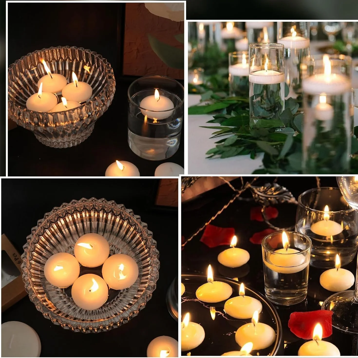 Białe pływające świece bezzapachowe tealight 30 sztuk do domu wesela SPA