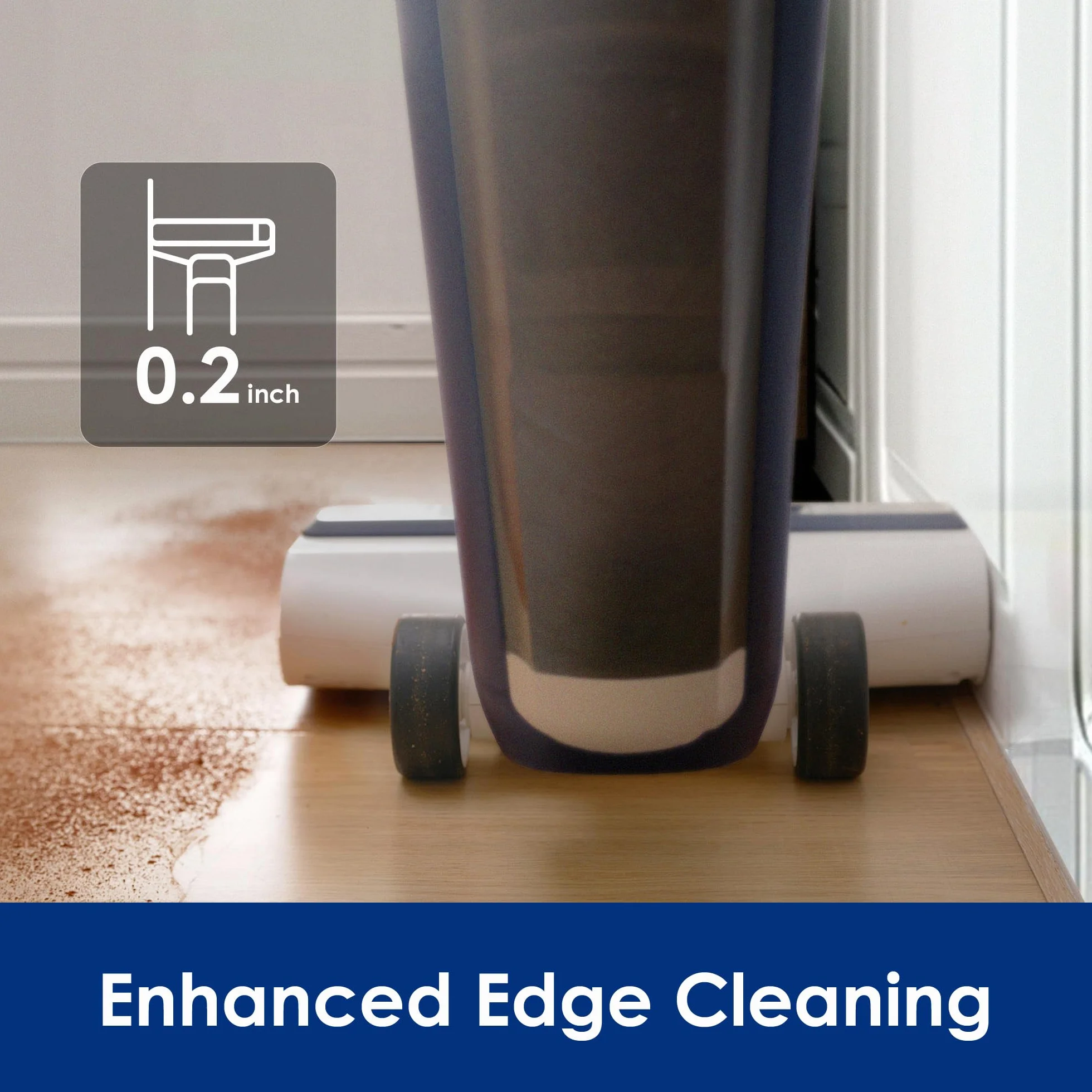 Tineco iFLOOR 5 Breeze Complete odkurzacz do pracy na mokro i na sucho, Jednoetapowe czyszczenie twardych podłóg, Czyszczenie krawędzi <0,5 cm, Samoczyszczenie, Lekki bezprzewodowy mop próżniowy