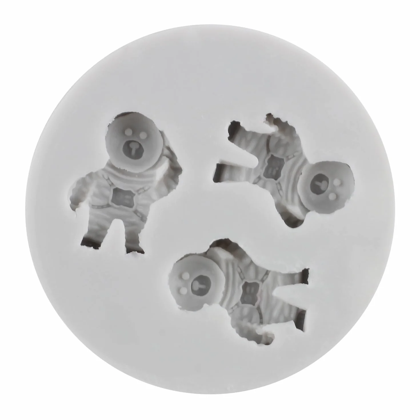 Formy silikonowe z motywem kosmosu, astronauta, statek kosmiczny, rakieta satelitarna, 6 sztuk