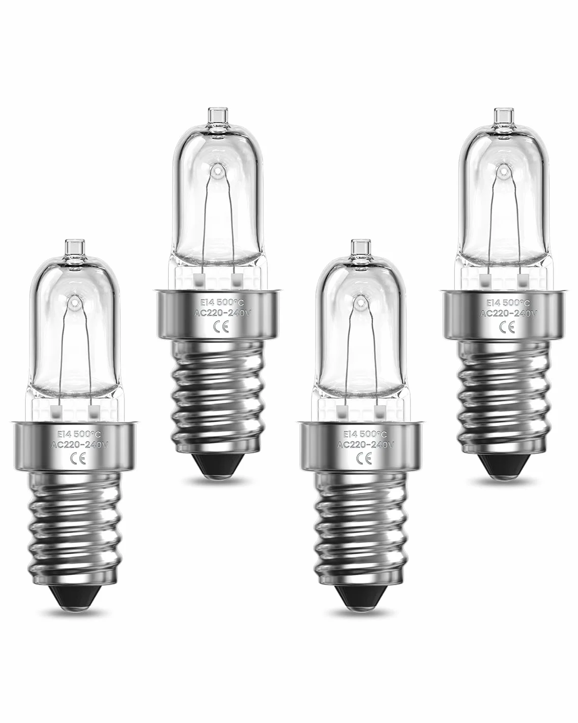 4X Żarówka do Piekarnika E14 42W - Odporna na Wysokie Temp. do 500°C Lampa do Piekarnika E14 Ciepła biała 2700K Ściemniana do Philips, Neff, Smeg, Zanussi & Bosch Piekarników