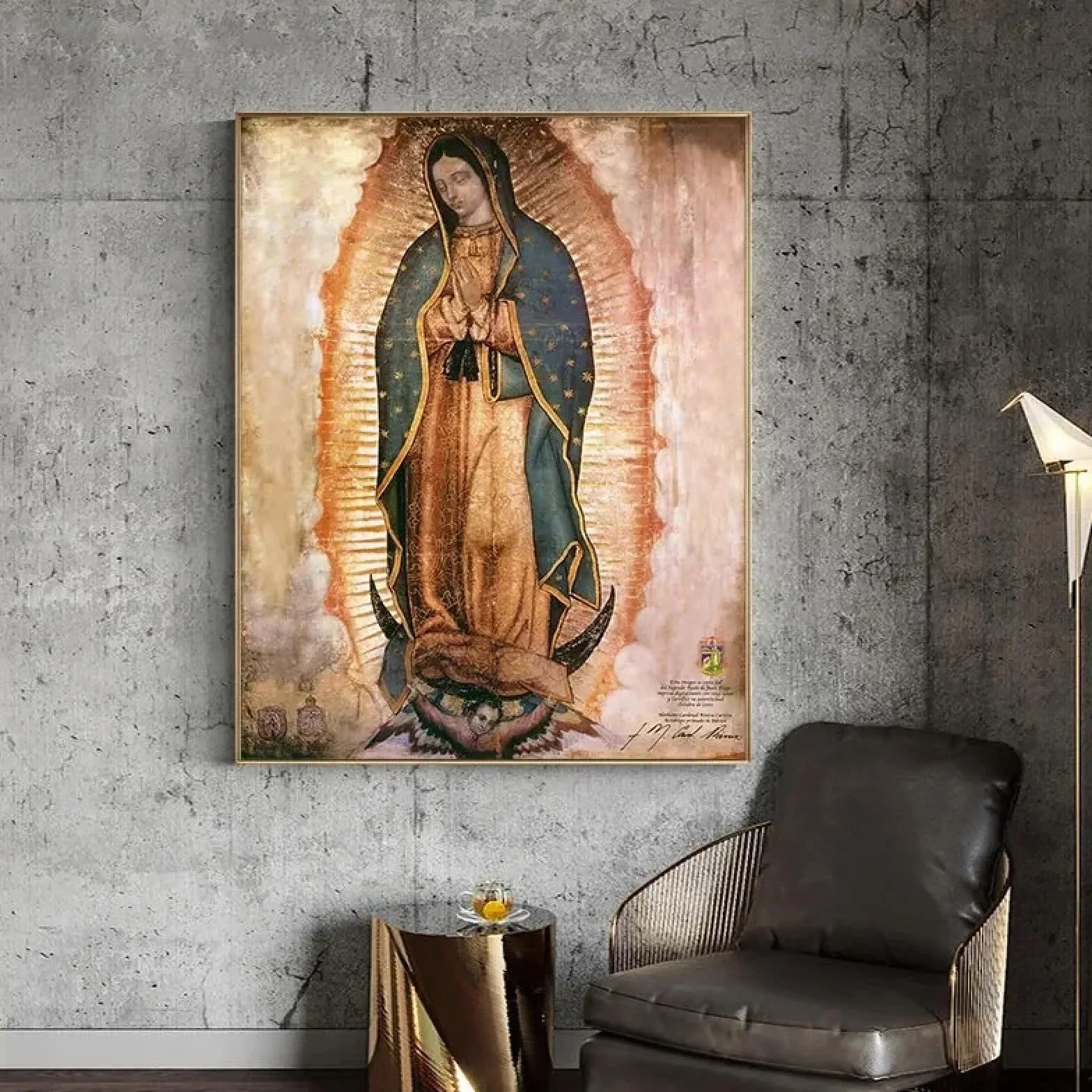CHAOJIART Obraz na płótnie HD Matka Boska z Guadalupe dekoracyjny 20 x 30 cm