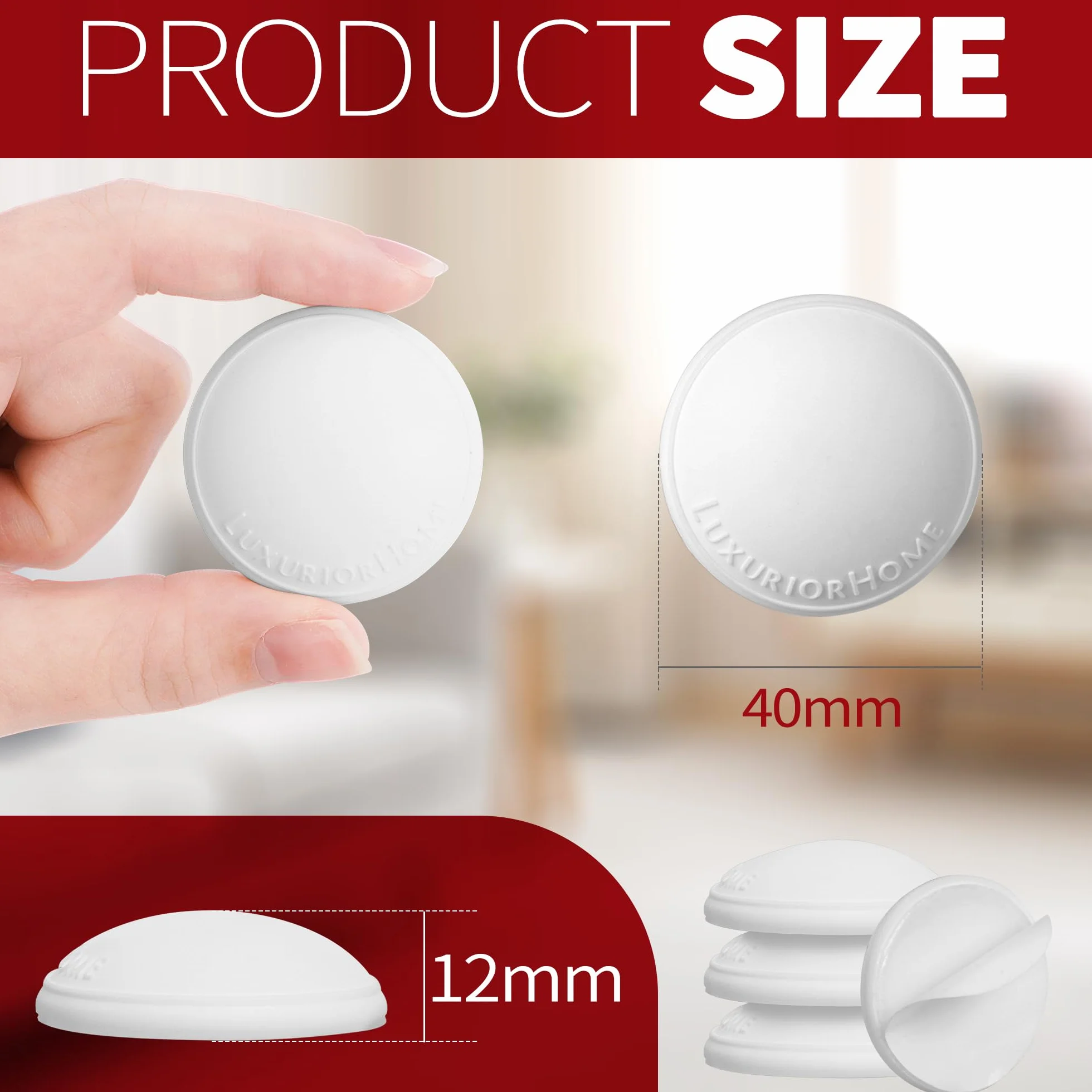 Silikonowy stoper do drzwi ścienny 10 x 40 mm 10 sztuk odbojnik klamki wodoszczelny nieprzywierający