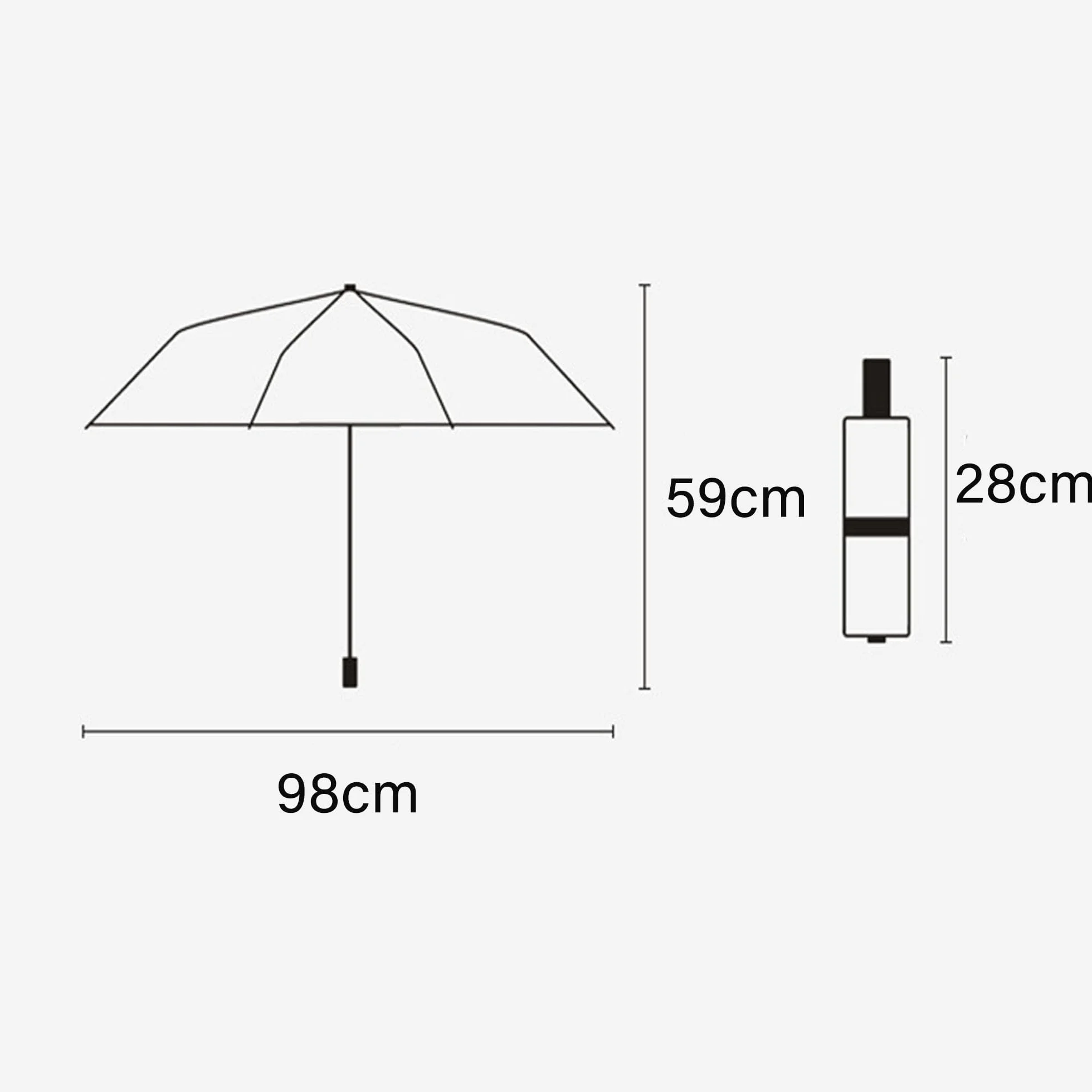 YUEMING Parasol odporny na burzę, Automatyczny parasol kompaktowy parasol podróżny z 10 stalowymi żeberkami z ochroną przed deszczem, składany parasol dla mężczyzn i kobiet