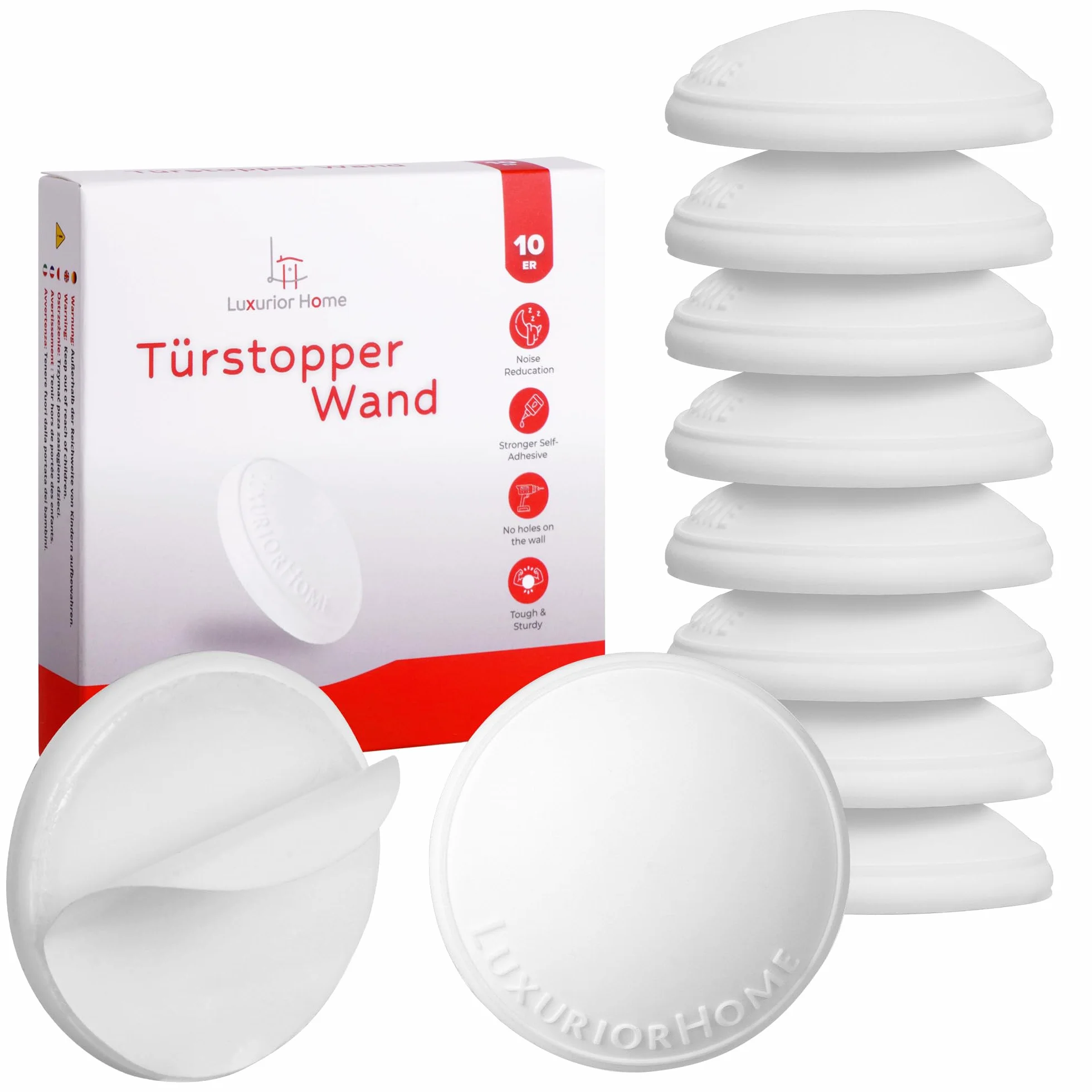 Silikonowy stoper do drzwi ścienny 10 x 40 mm 10 sztuk odbojnik klamki wodoszczelny nieprzywierający