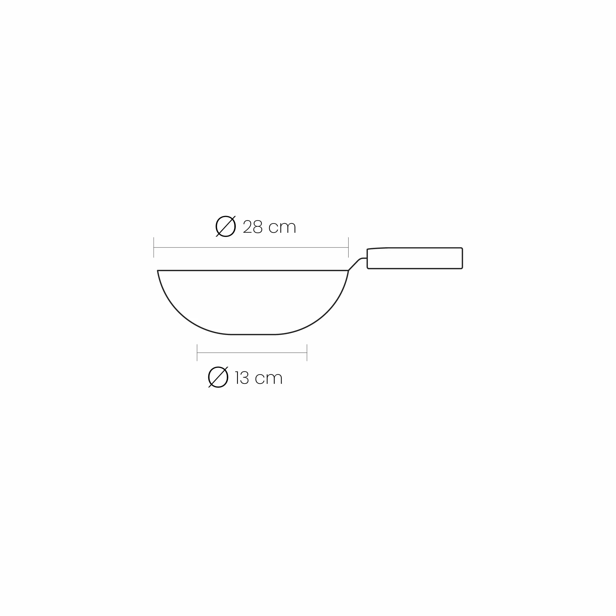 IBILI - Wok 5Ply Element 28 cm, bez nieprzywierających, 5-warstwowy, nadaje się do indukcji