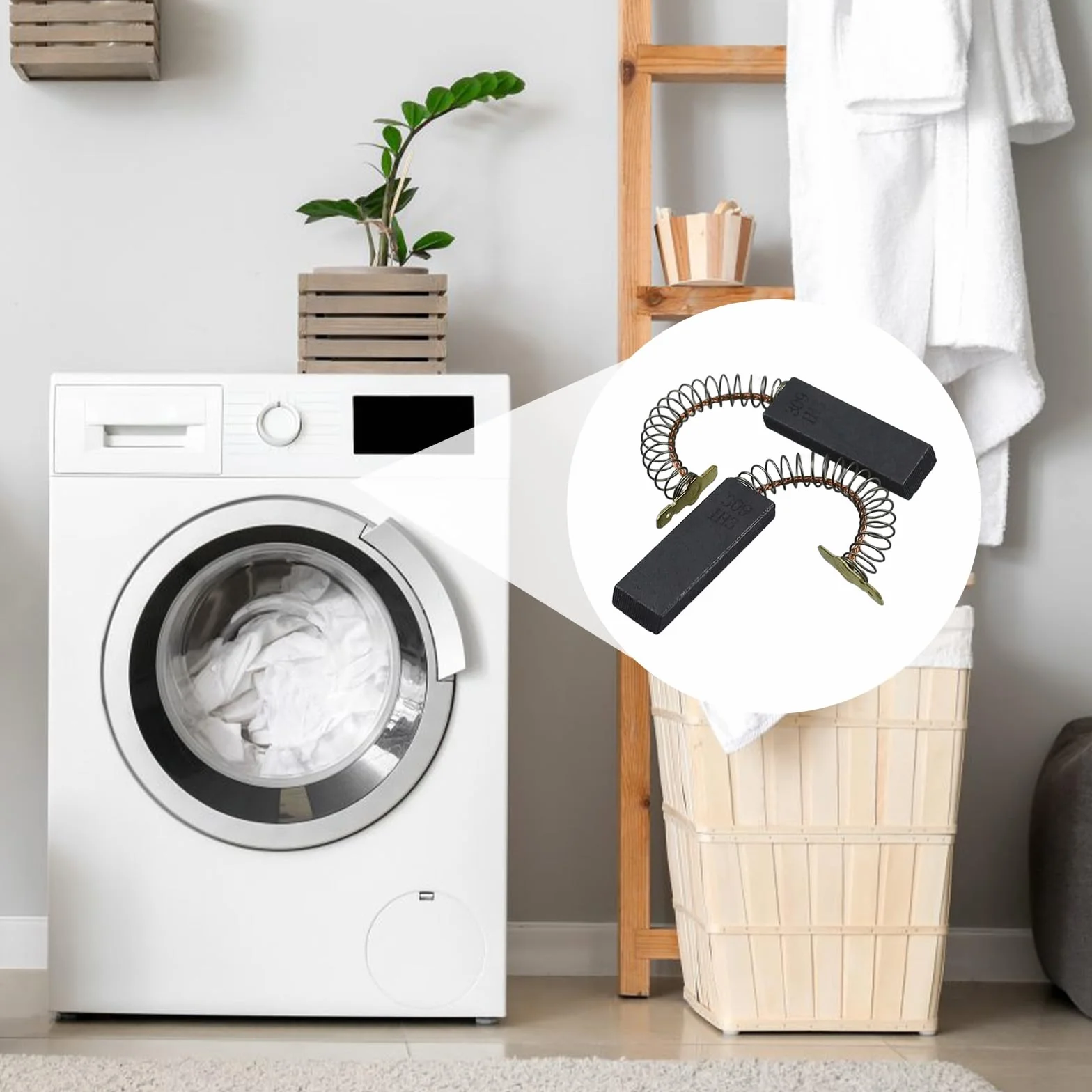 Szczotki węglowe kompatybilne z pralką Bosch Siemens – zamiennik do 00616505/616505 & 00631706/631706 – pasuje do Avantixx, Classixx, iQ300, Maxx, Series 2, 4, varioPerfect