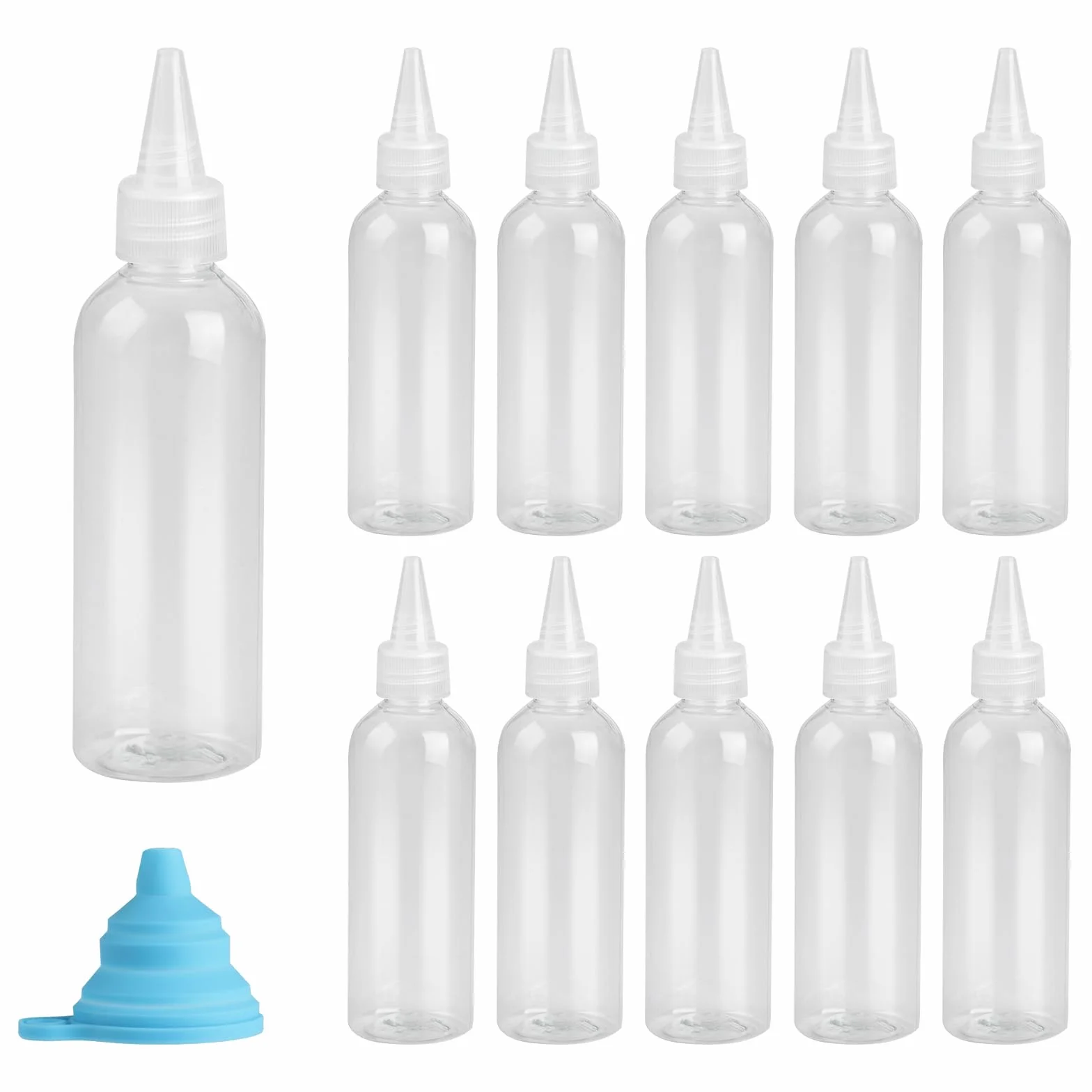 Butelka z dozownikiem oleju, 100 ml butelek wyciskających, butelka z tworzywa sztucznego, dozownik oleju kuchennego, pojemnik na olej, sos do przypraw, keczup majonez