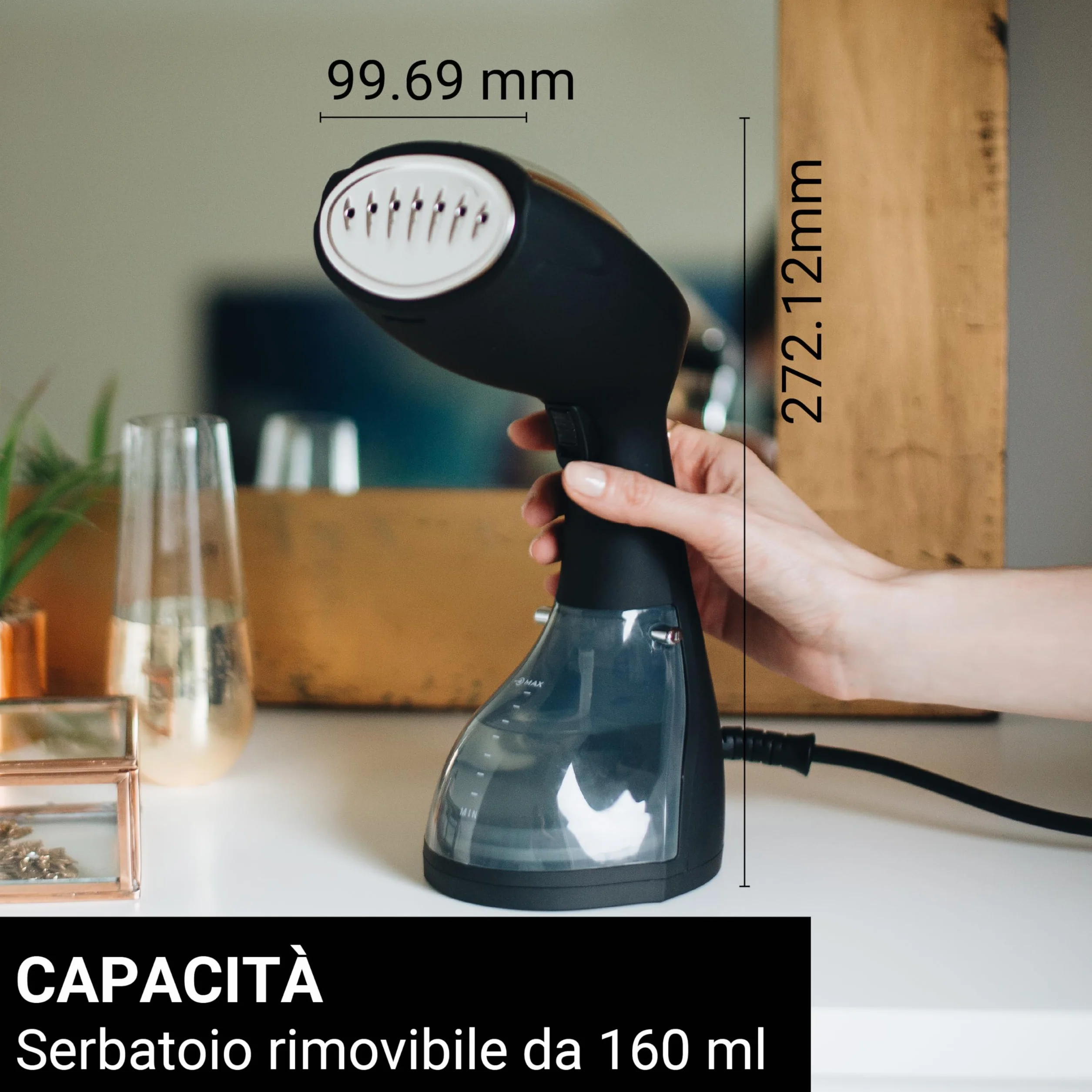 Steamone Parownica do Ubrań, Czarny, 1400 W