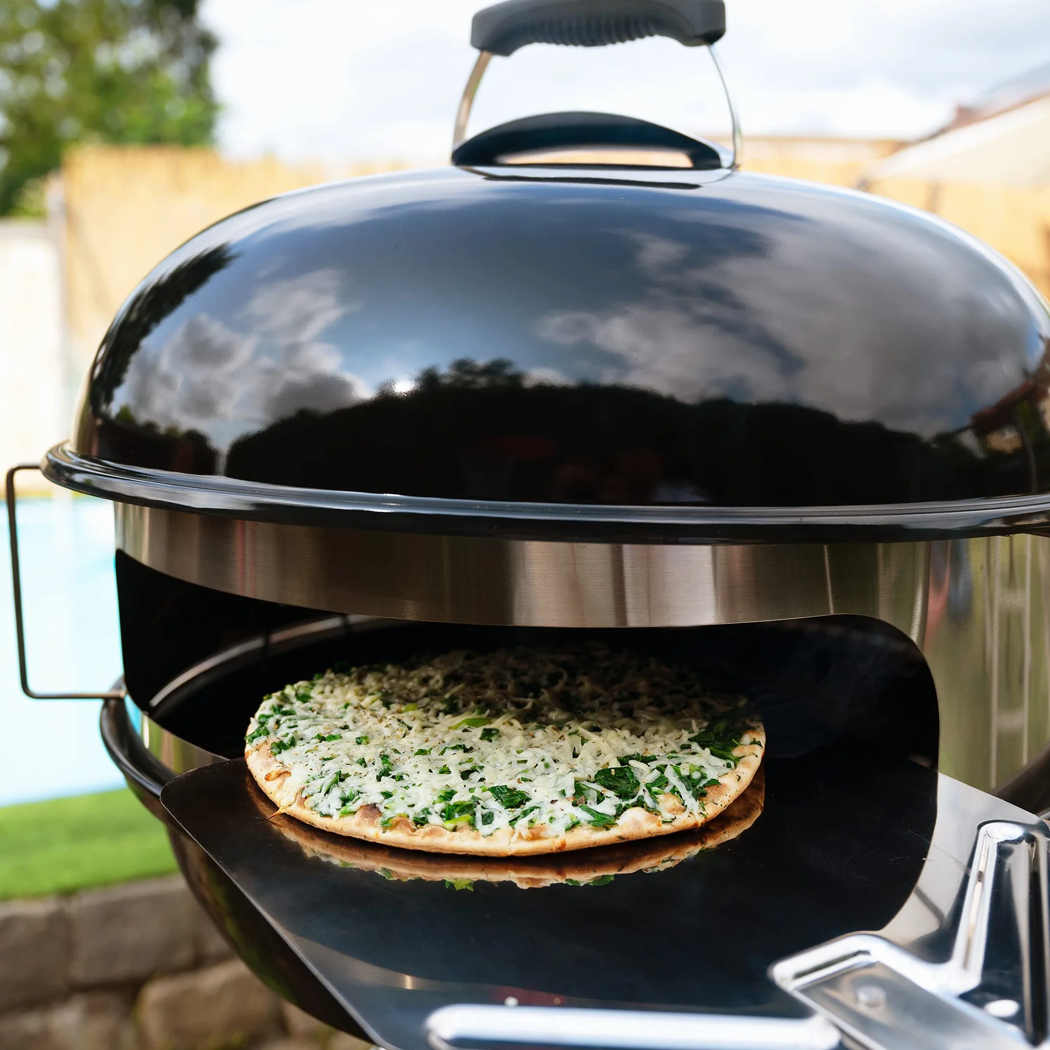 Levivo Łopata do pizzy XXL ze stali nierdzewnej ze zdejmowanym przedłużeniem uchwytu