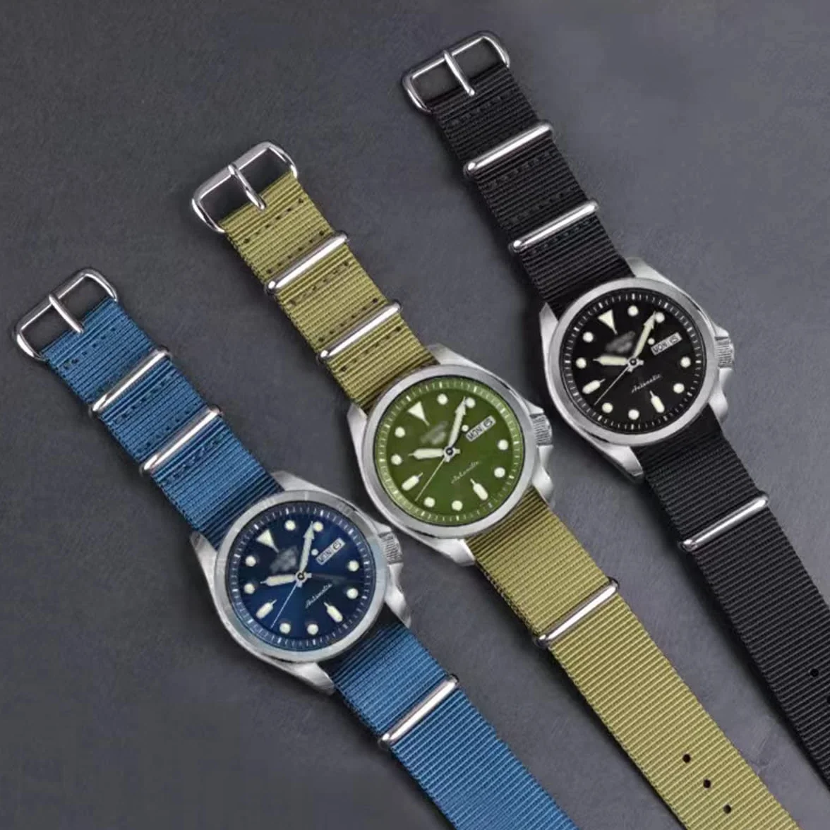 Nylonowy Pasek do Zegarka, Styl NATO, Wybór, długość i Szerokość 16mm 18mm, 20mm, 22mm 24mm, Zamienne Paski Balistyczne dla Mężczyzn i kobiet, Czarno-szary, 18mm, Wytrzymały