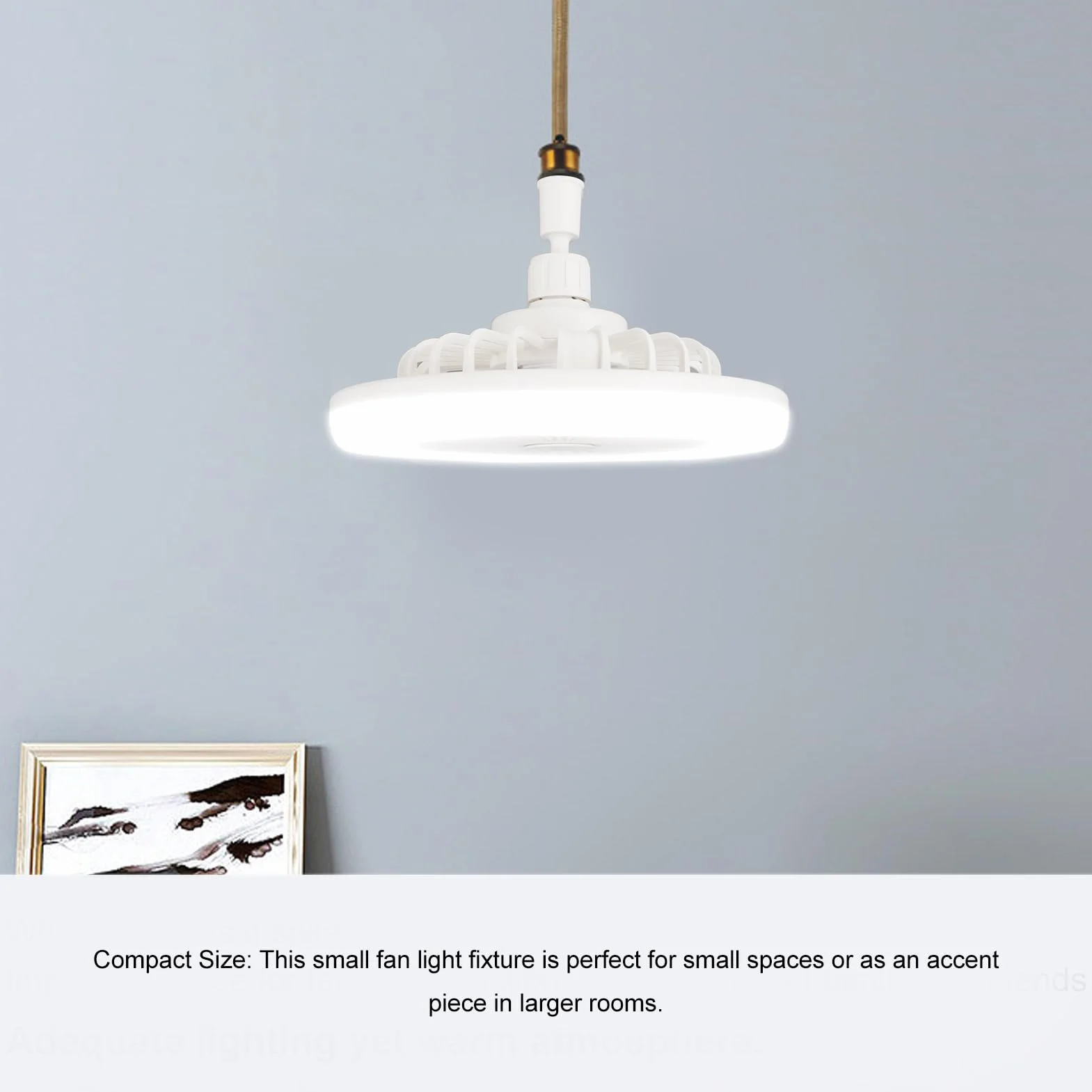 Wentylator Sufitowy LED 30W E27 z Pilotem Regulowany Kąt 3-biegowy