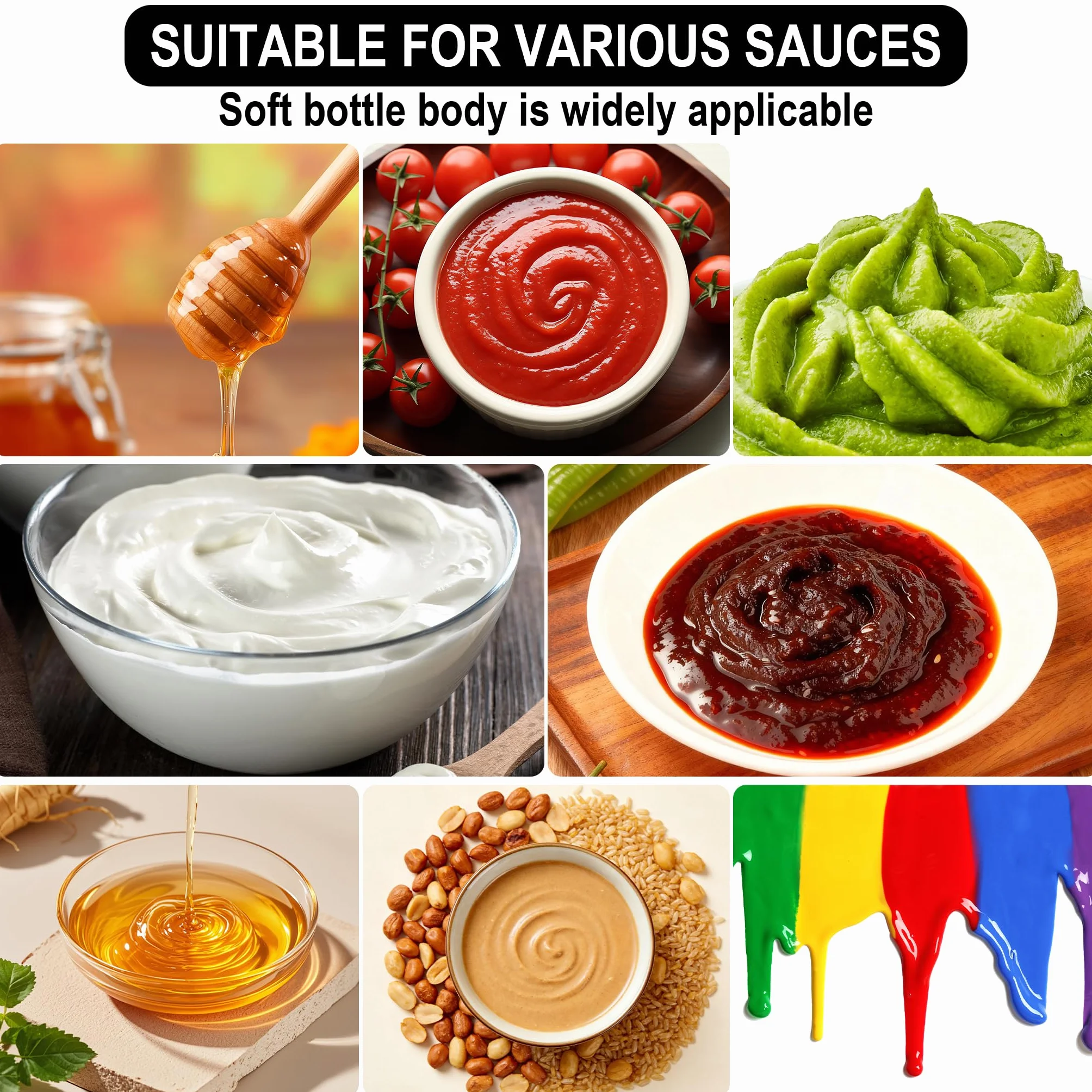 Butelki do wyciskania 250 ml 500 ml z rozpylaczem dozujące sosy olej ketchup