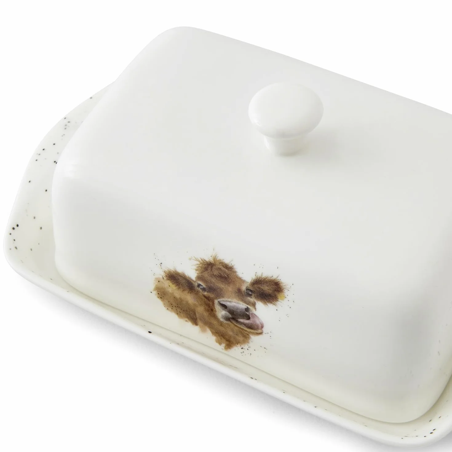 Royal Worcester Wrendale Butter Dish Cow