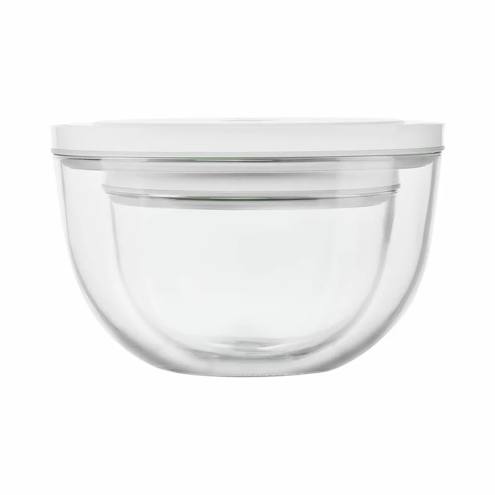 ZWILLING Fresh & Save BOWLS zestaw startowy próżniowy, 9-częściowy, szklana miska M-18 cm, L-24 cm, worek, pompka