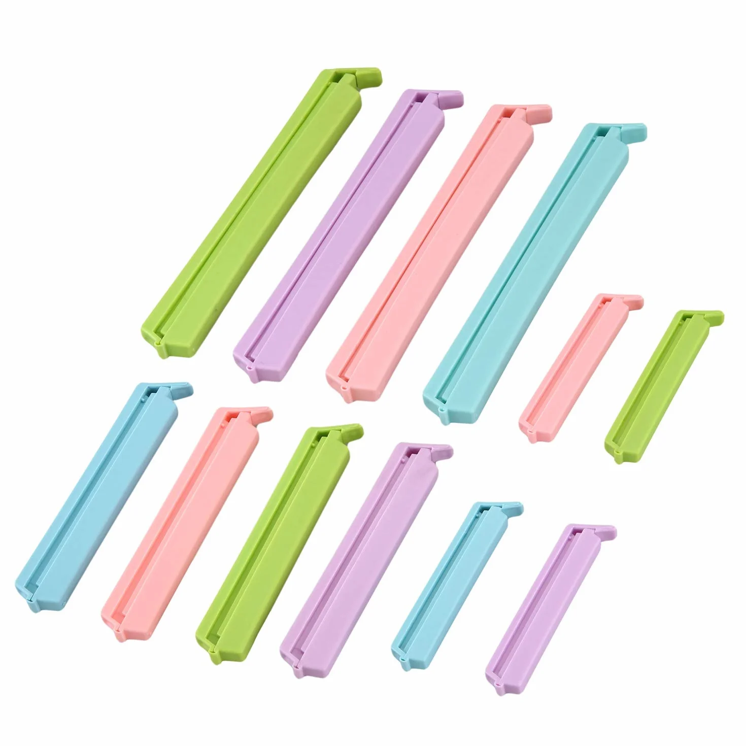 Kitchen Plastic Storage Food Seal Sealing Bag Clamp 12x S,M,L
