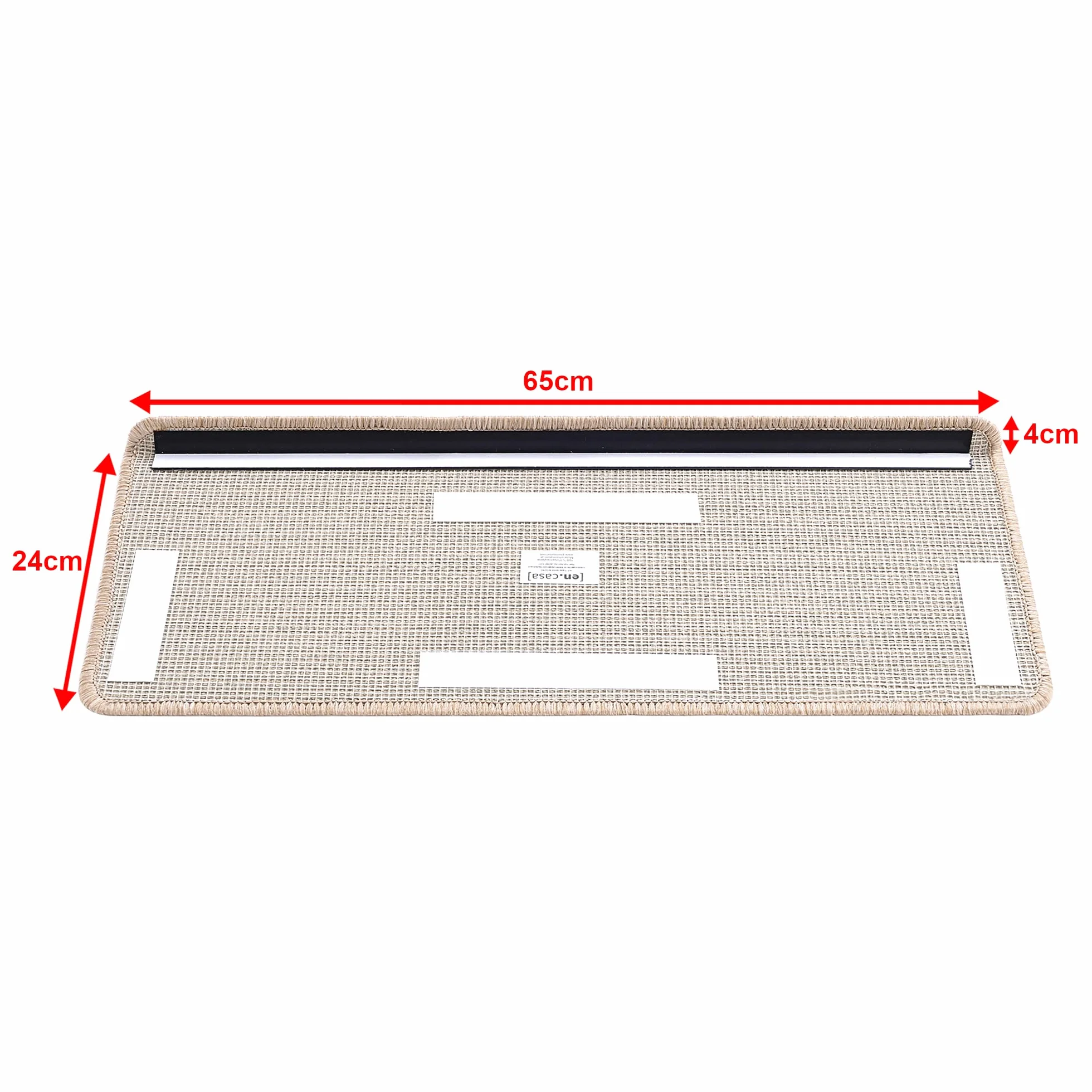 Maty na schody zestaw 15 sztuk 65x24 cm prostokątne samoprzylepne beżowe