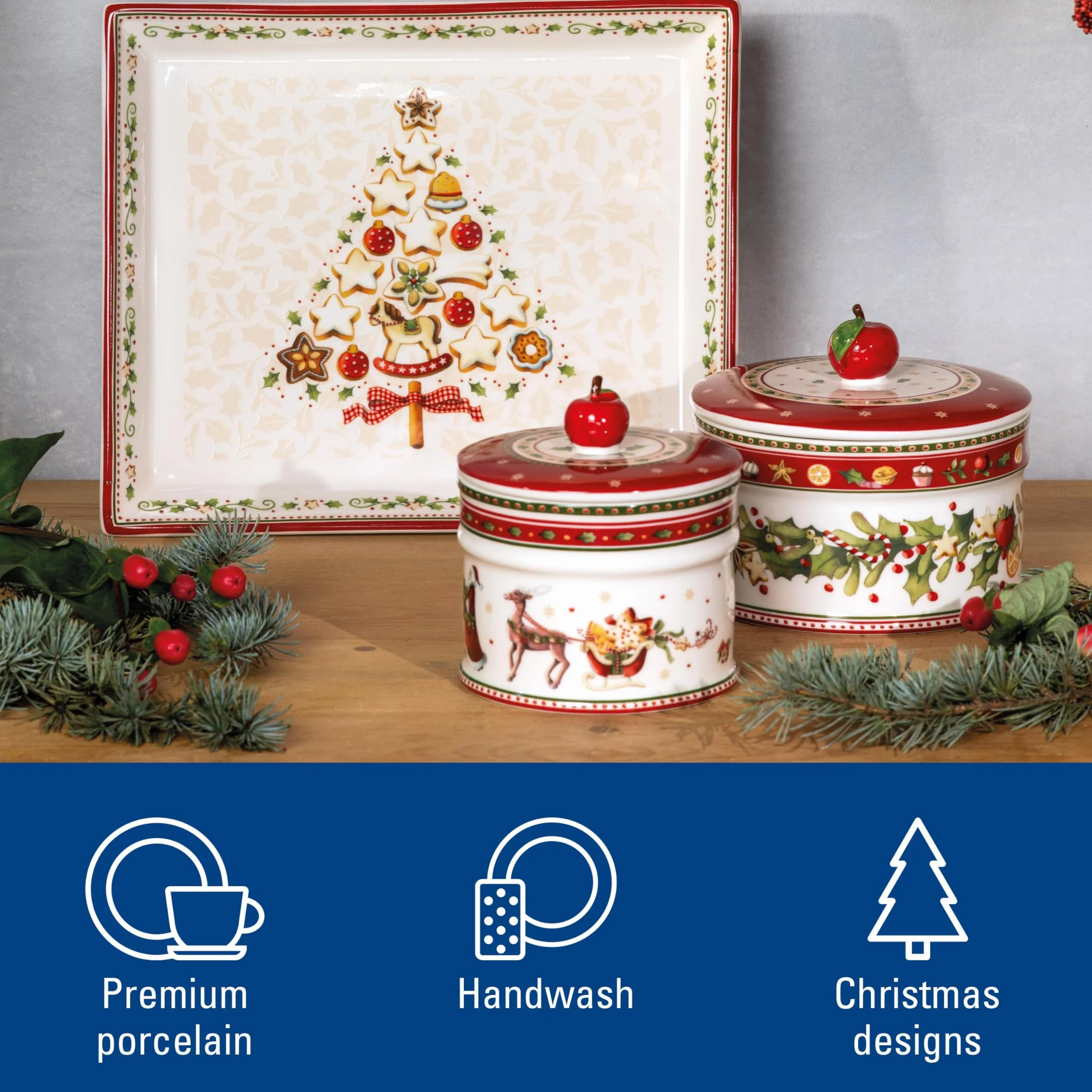 Villeroy & Boch Winter Bakery Delight Puszka Na Ciasteczka Porcelana Wielokolorowy 1 Sztuka