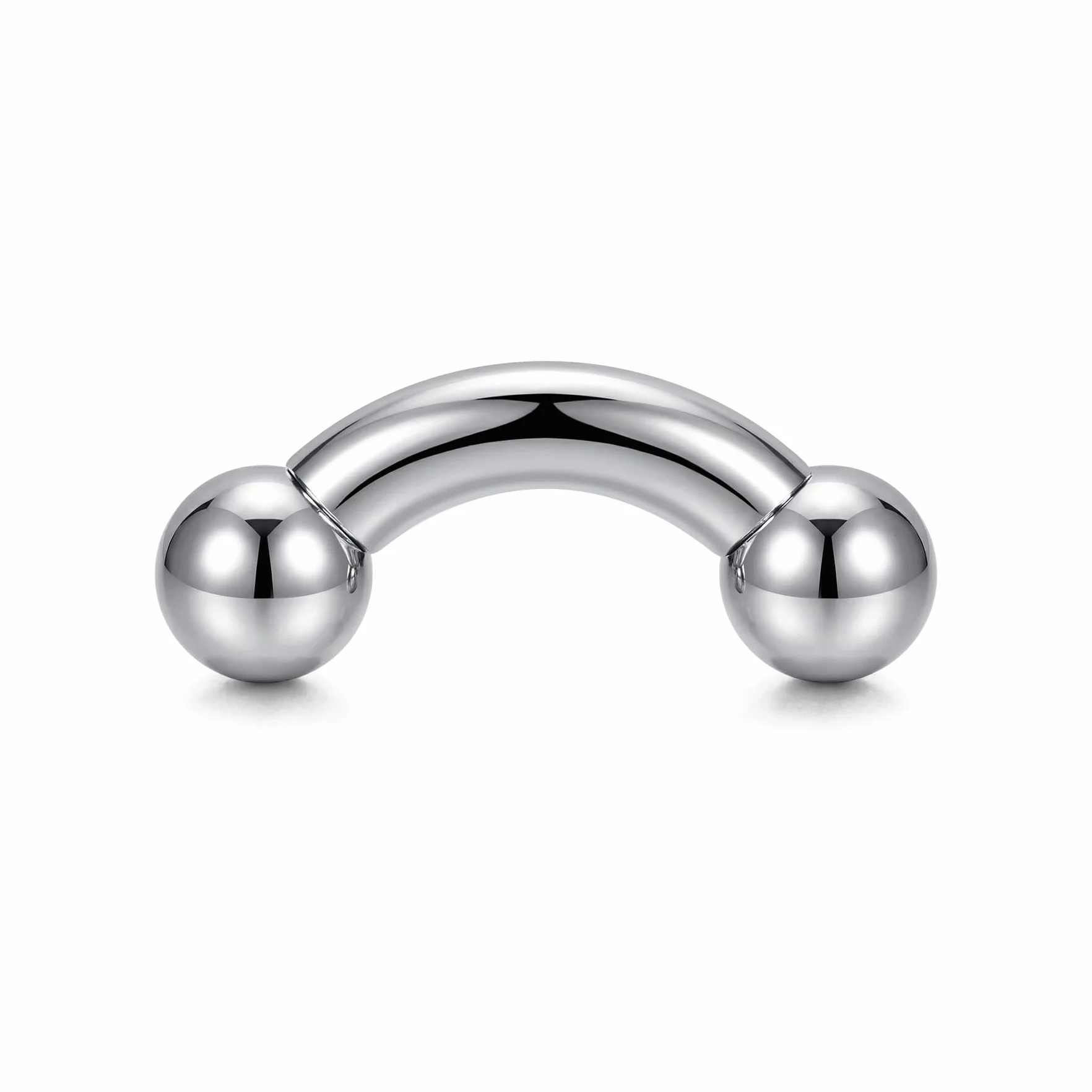Funseedrr 316L Stal chirurgiczna Zakrzywiony pręt Piercing wygięty wewnętrznie (1,6 2 2,5 3 4 5 6 8 10mm), Stal nierdzewna