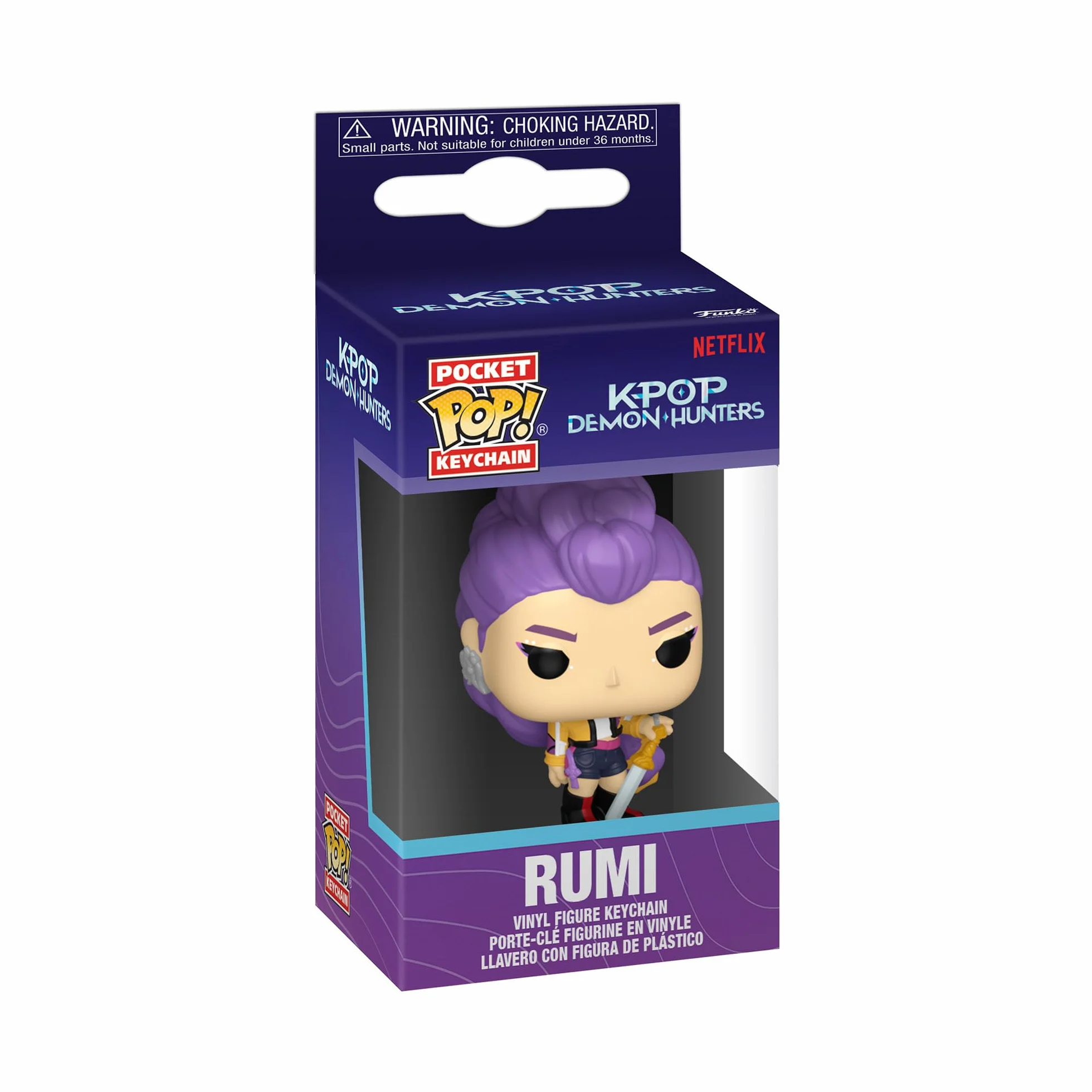 Funko POP! Keychain: Netflix - KPOP Demon Hunters - Rumi - breloczek do kluczy oryginalny brelok do kluczy - kolekcjonerska minifigurka - drobiazg do butów Mikołaja - pomysł na prezent