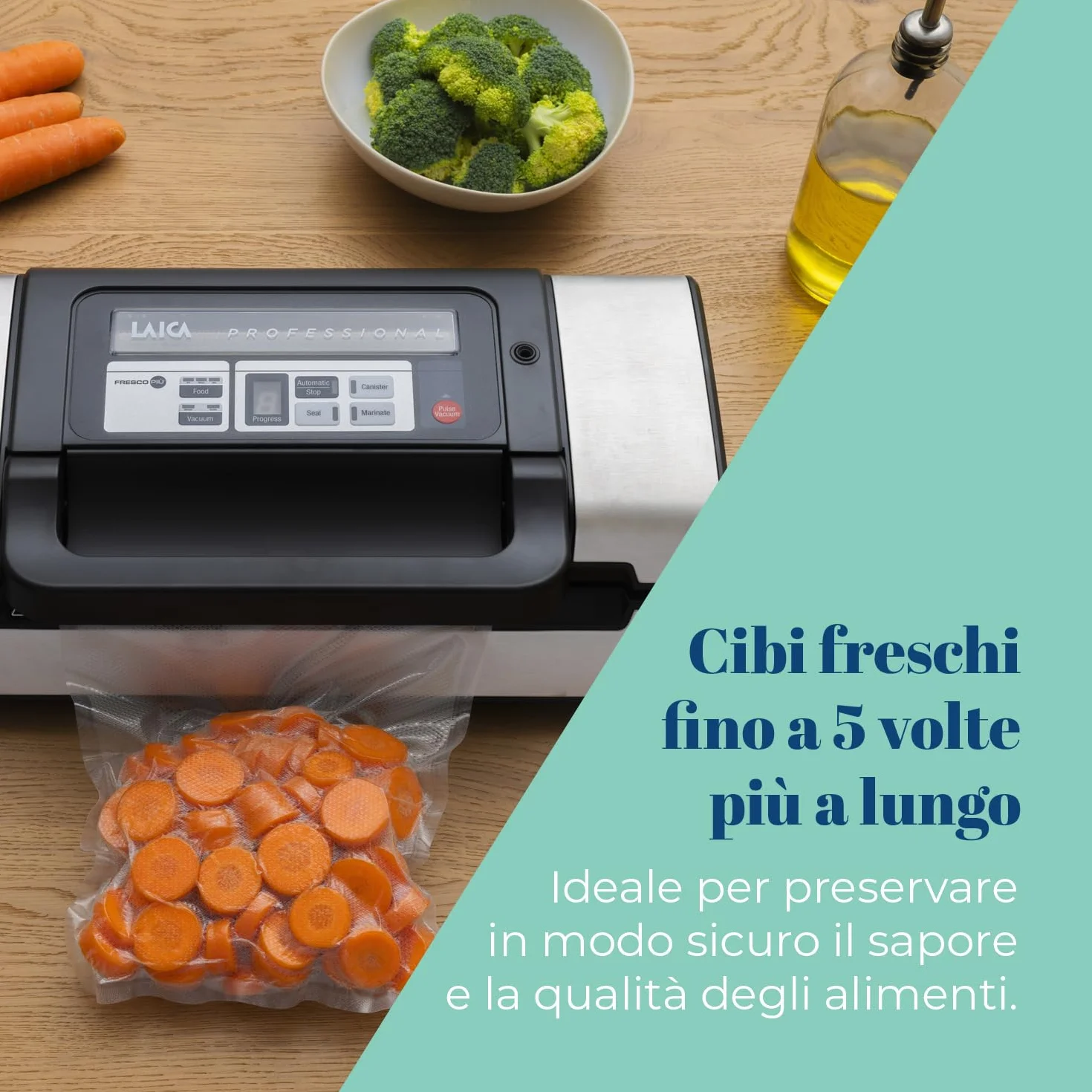 LAICA VT3120 urządzenie do pakowania próżniowego do suchych i wilgotnych produktów spożywczych