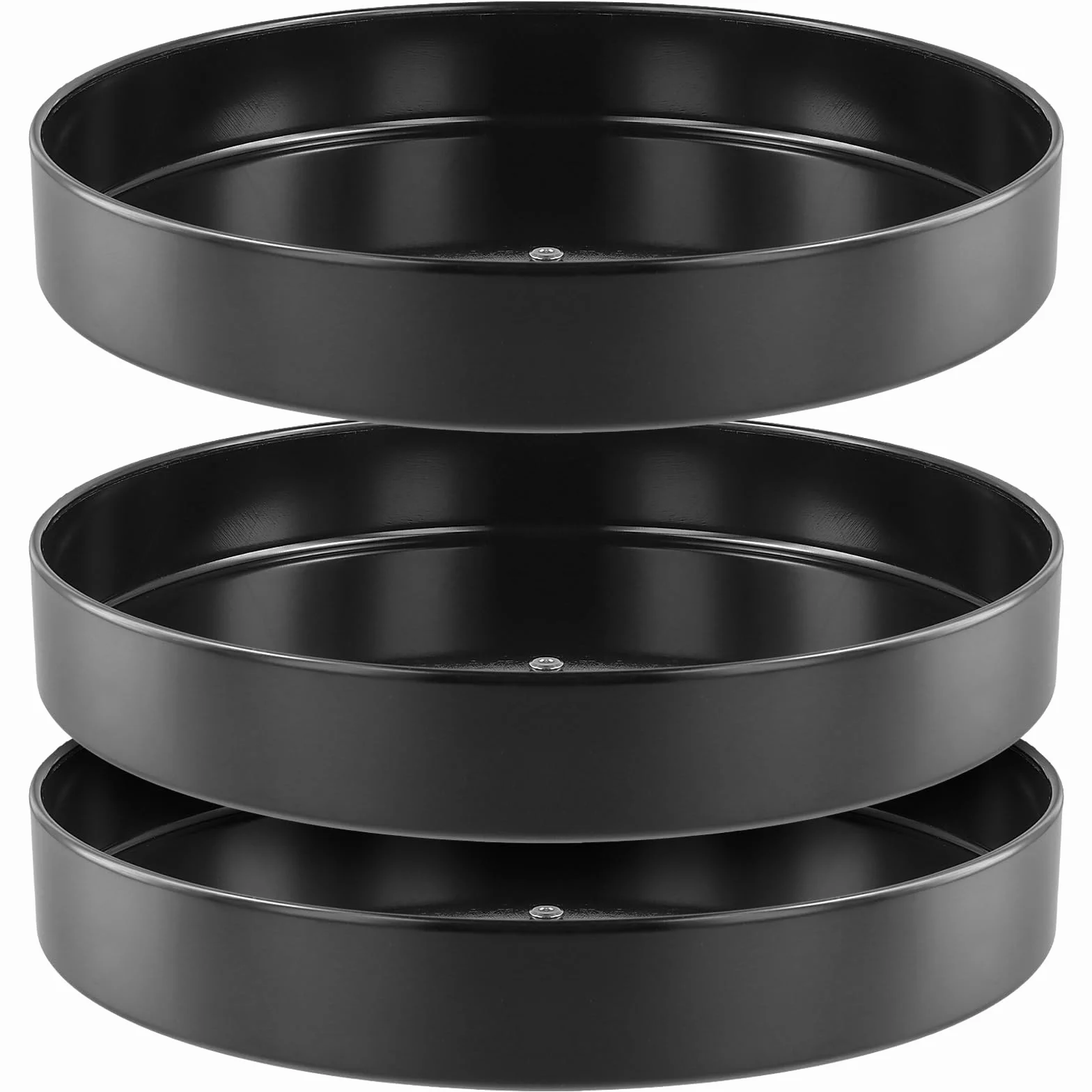 Lazy Susan talerz obrotowy 30 cm 360° czarny metal do szafy spiżarni