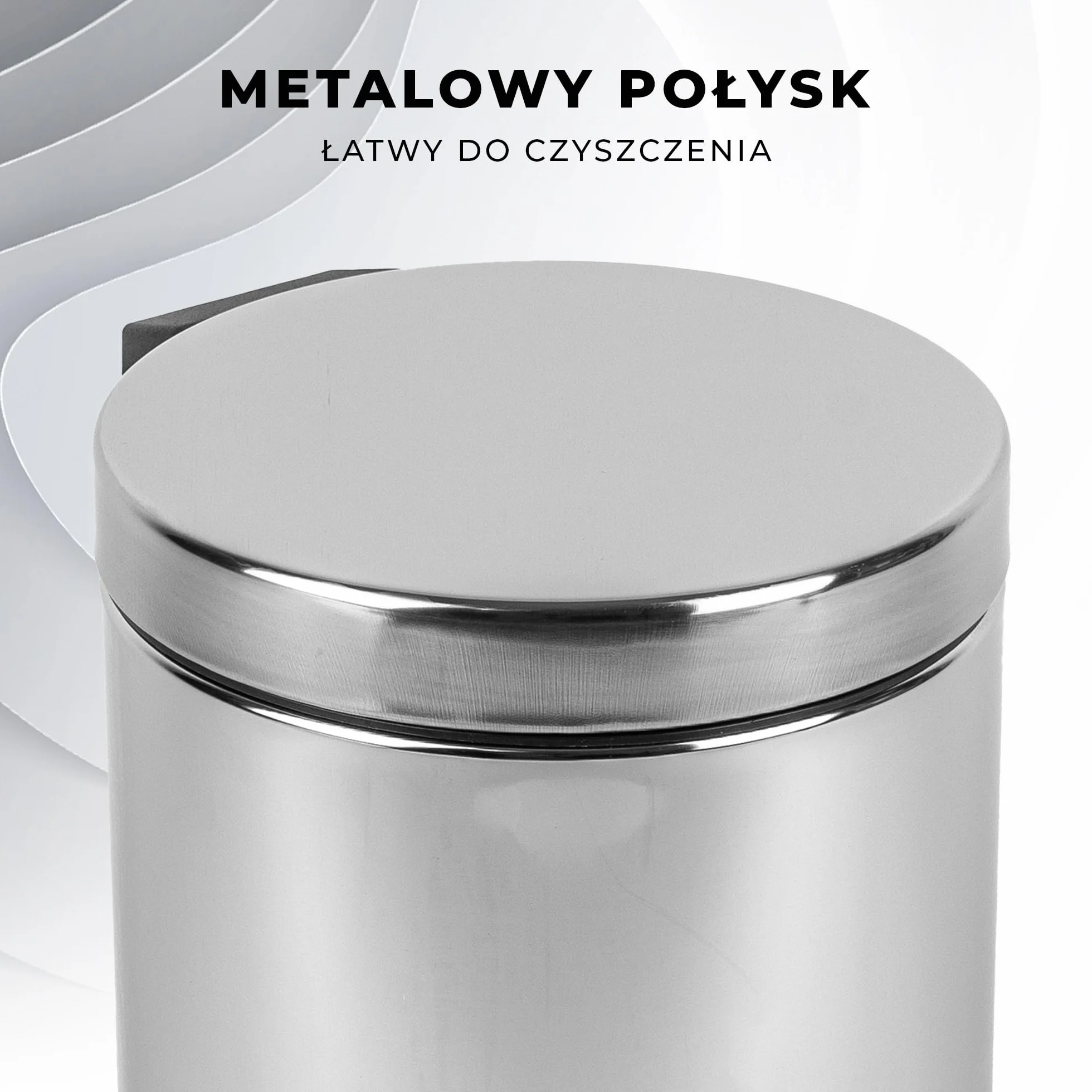 KARL HAUSMANN Metalowy Kosz na Śmieci - 3L - z Pokrywą i Pedałem - Stal Nierdzewna - Wyjmowany Wkład - Antypoślizgowa Podstawa - Do Łazienki i Kuchni - Elegancki Design
