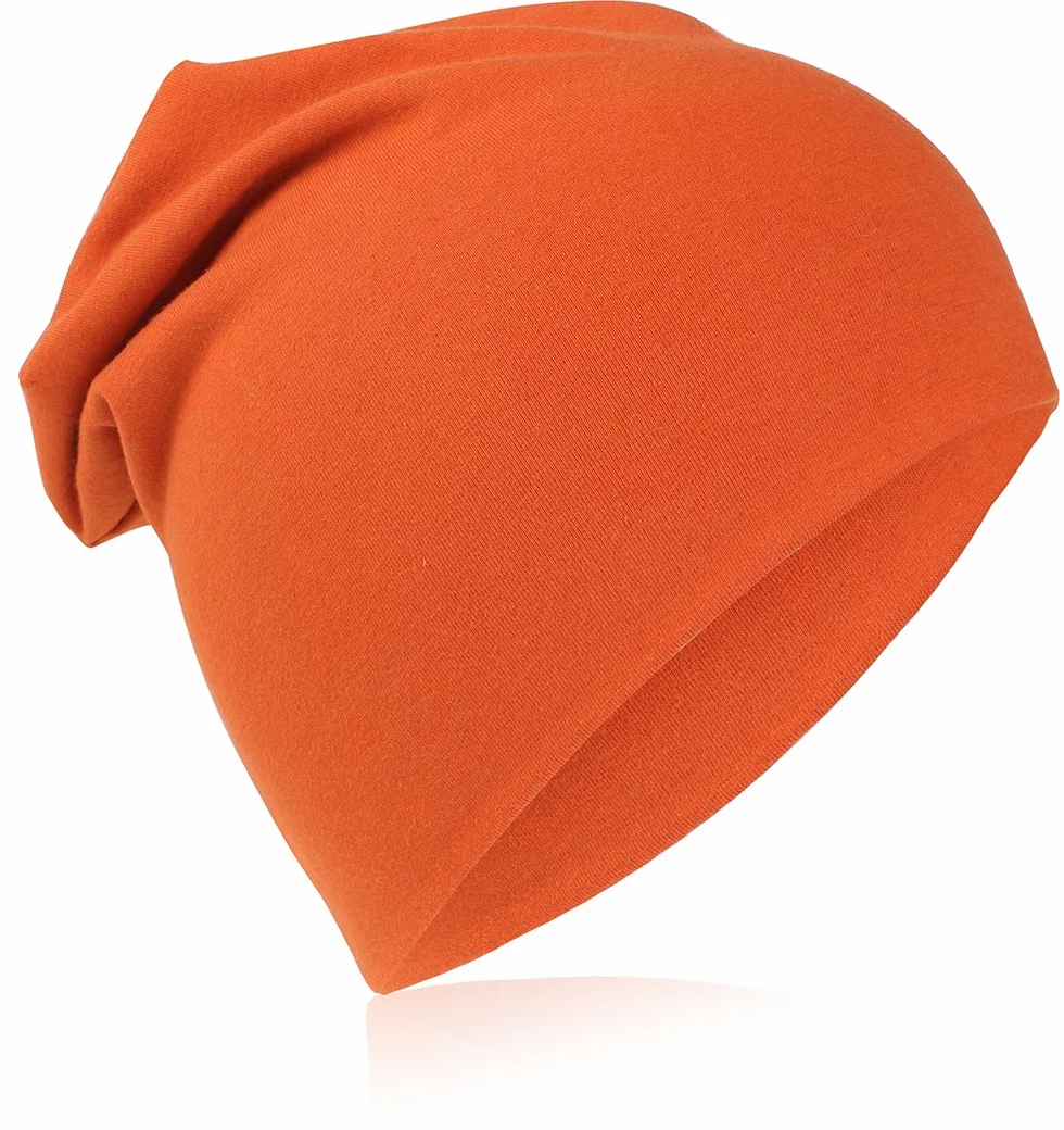 Czapka dziecięca typu Slouch Beanie Miobo, bawełniana, kolor pomarańczowy-48