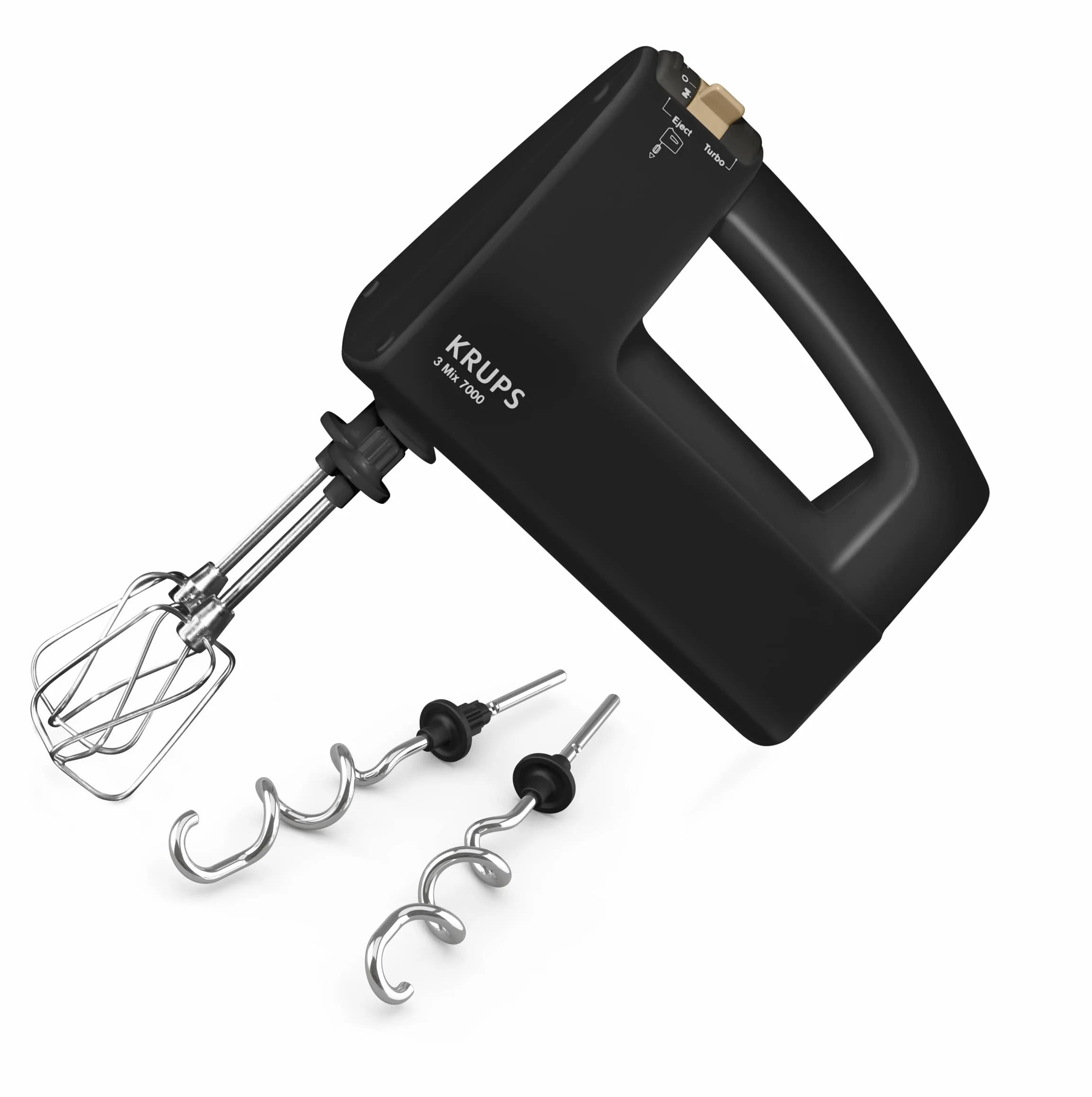 Krups 3Mix 7000 mikser ręczny 60 lat Special Edition, 500 W, hak do ugniatania i mieszania ze stali nierdzewnej, długi kabel sieciowy, torba na akcesoria, F6085811, czarny/miedziany