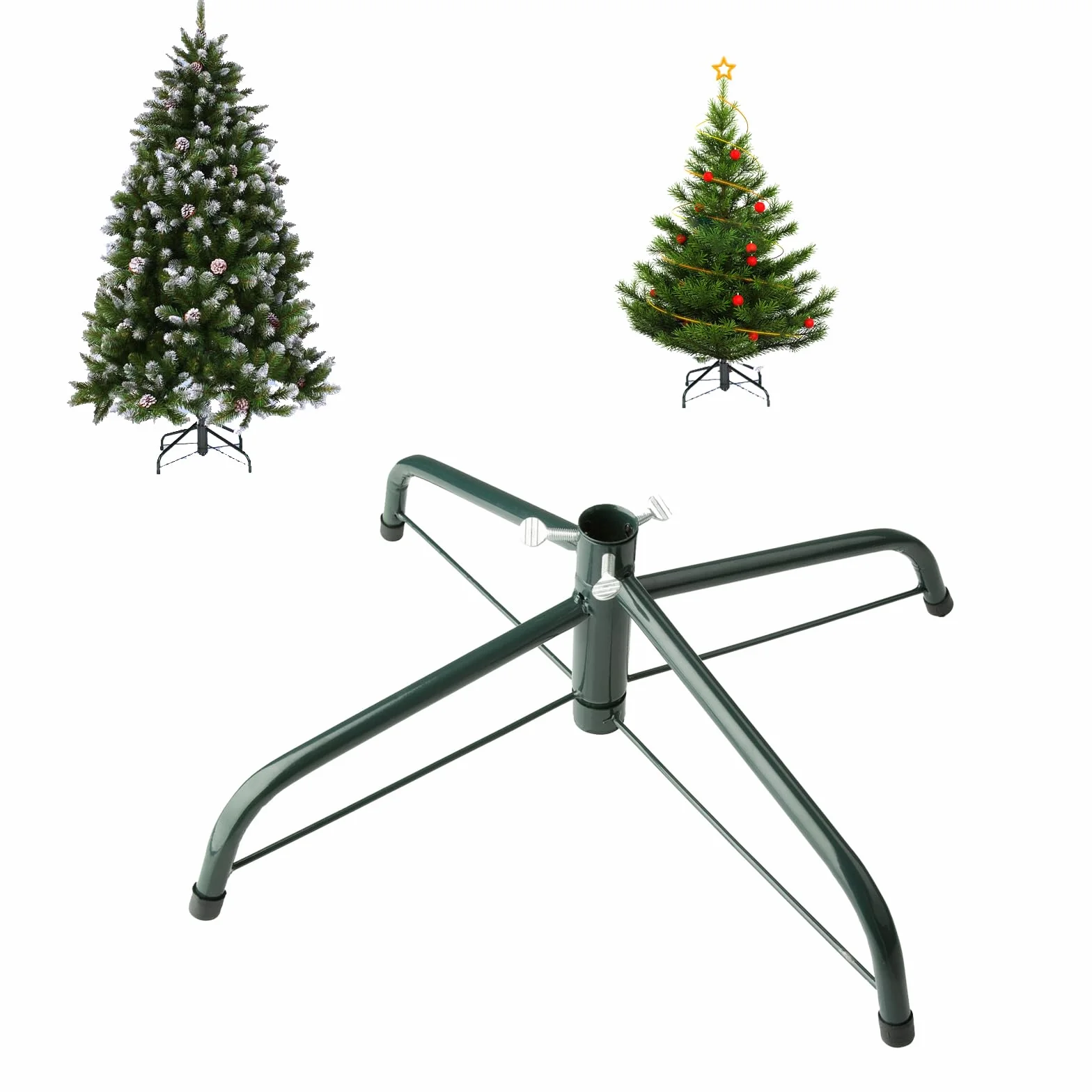 Stojak na choinkę metalowy 35 cm gumowe nóżki Hainue