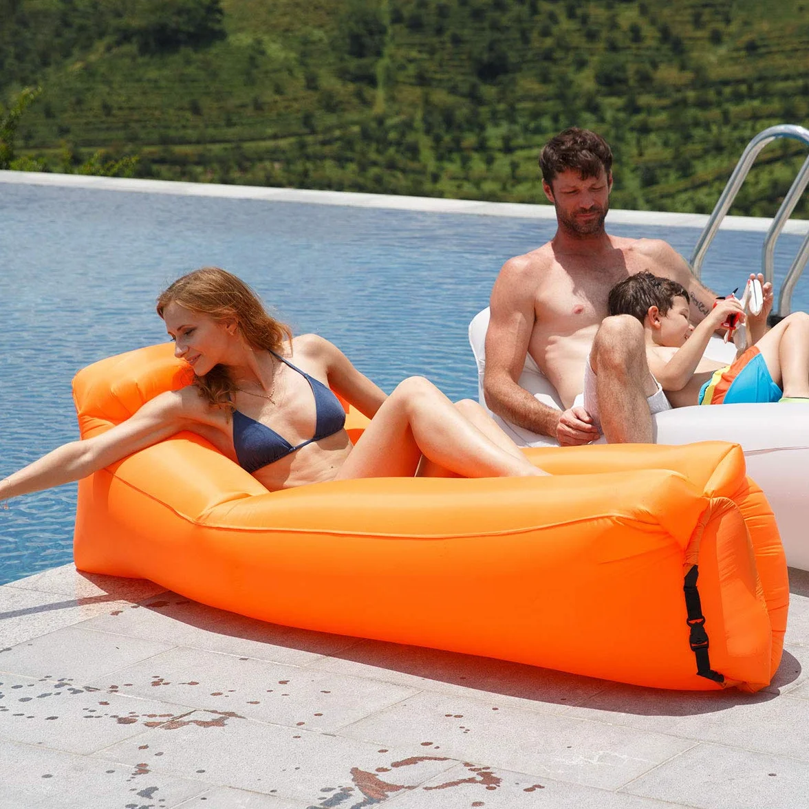 Naturehike Nadmuchiwany leżak Wodoodporna Sofa Powietrzna z Pakietem Przenośnym, Nadmuchiwana Sofa Leniwa Nadmuchiwana Sofa do Podróży, Pieszych Wycieczek Basenu i Plaży (Szary)