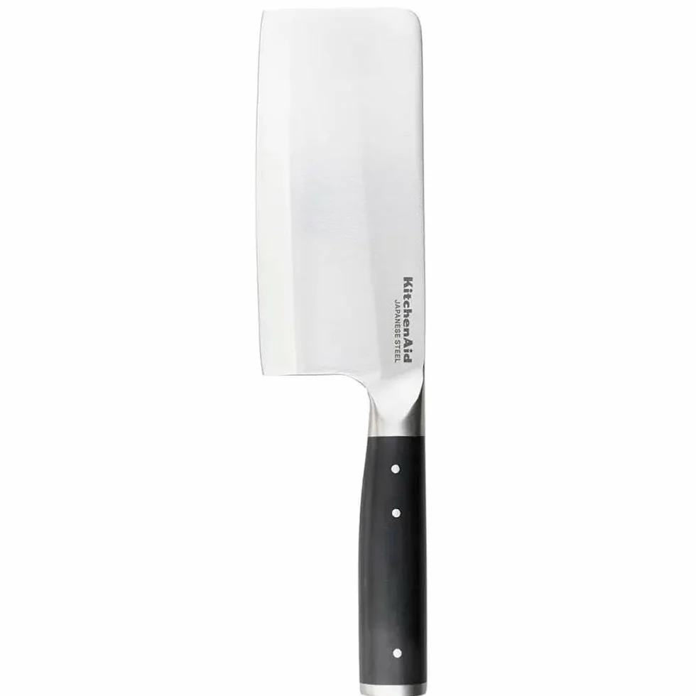 KitchenAid Nóż kuchenny tasak do mięsa i warzyw stal japońska 15 cm czarny