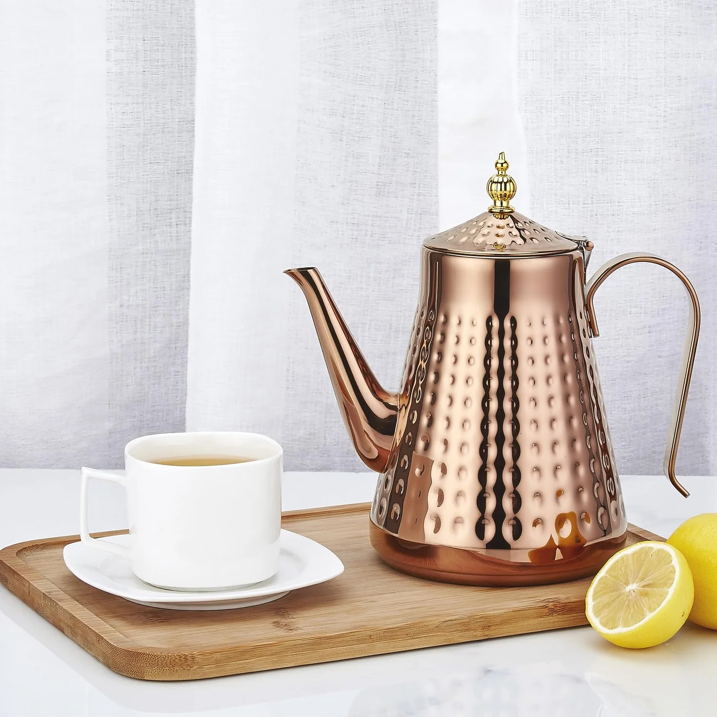 SANQIAHOME czajniczek ze stali nierdzewnej 1,8 l z wyjmowanym zaparzaczem
