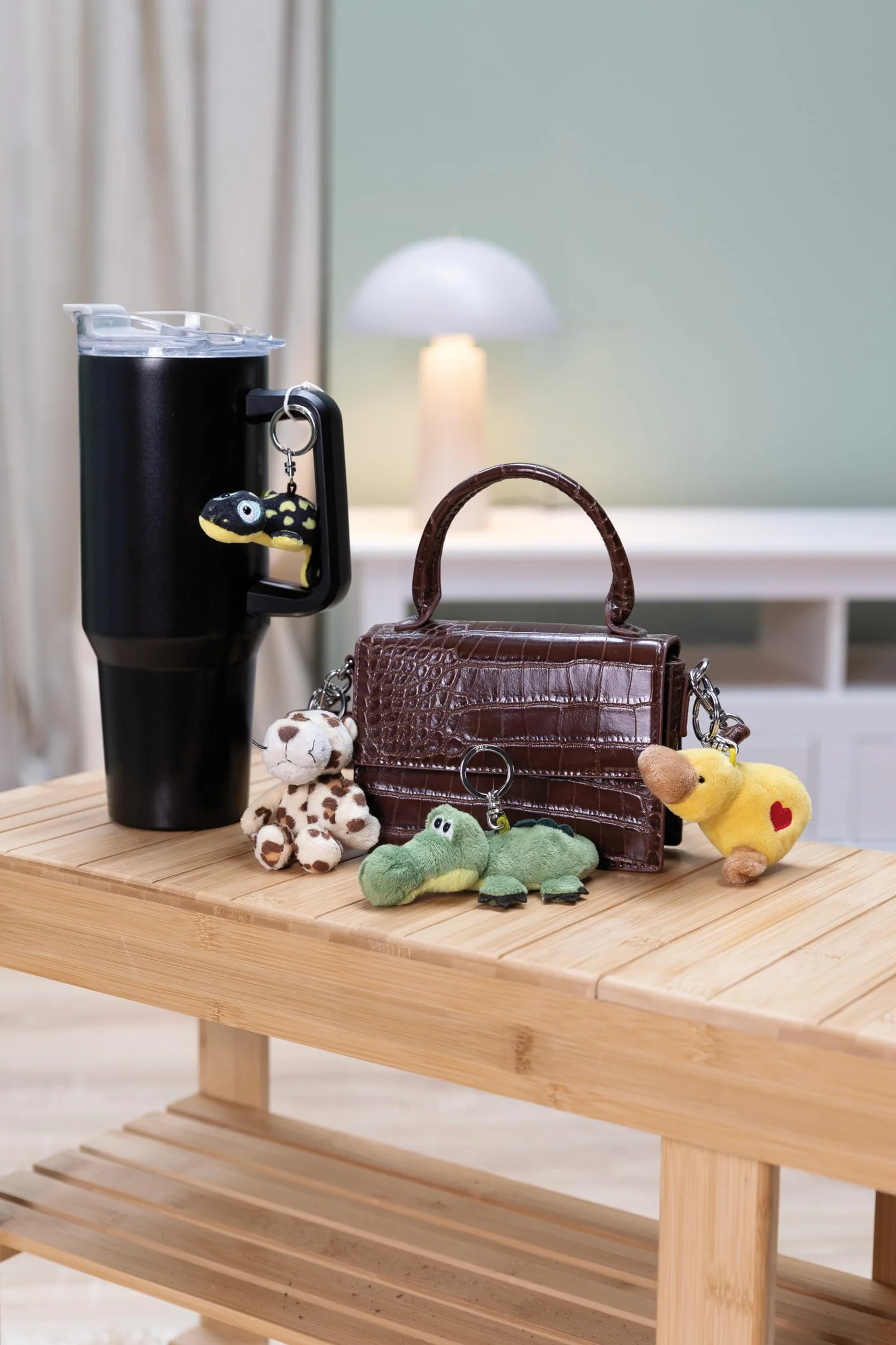 NICI 62399 brelok krokodyl, wierny pluszowy towarzysz do plecaka lub torby, zawieszka na klucze dla małych i dużych, 10 cm, zielony