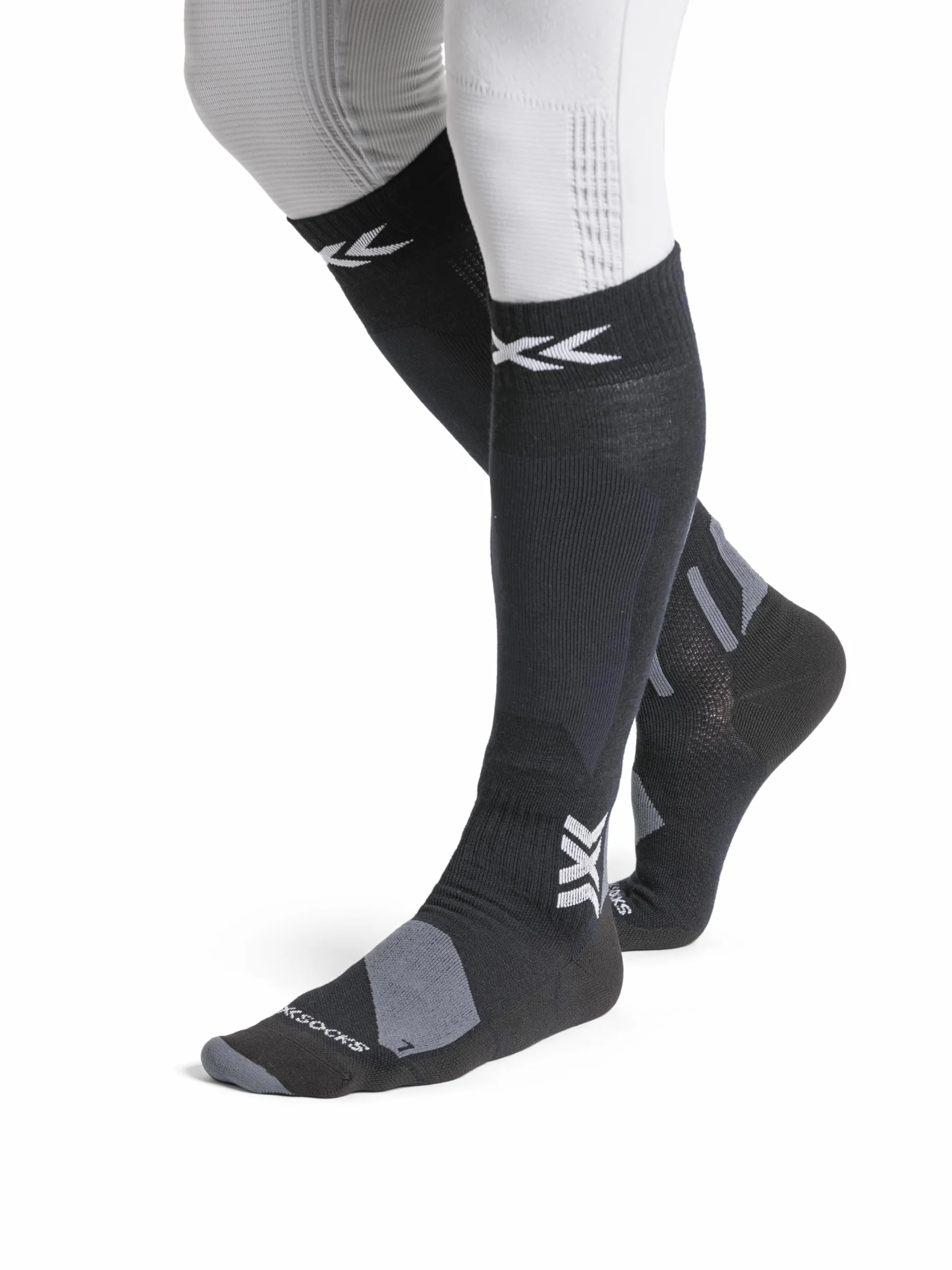 X-Socks Ski Discover Merino OTC - skarpety narciarskie zapewniające komfort i ciepło - opaska O-Ring zapewniająca bezpieczne dopasowanie i wsparcie - X Czarny/Szary, 39-41