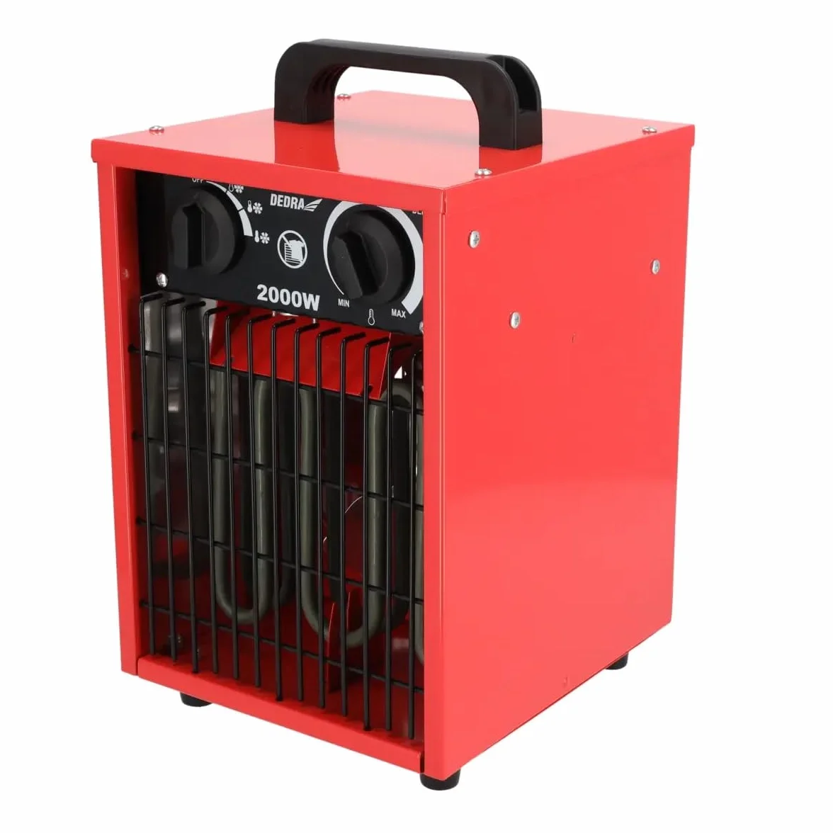 DEDRA Elektryczny termowentylator 1000W/2000W z termostatem 3 tryby pracy metalowa obudowa