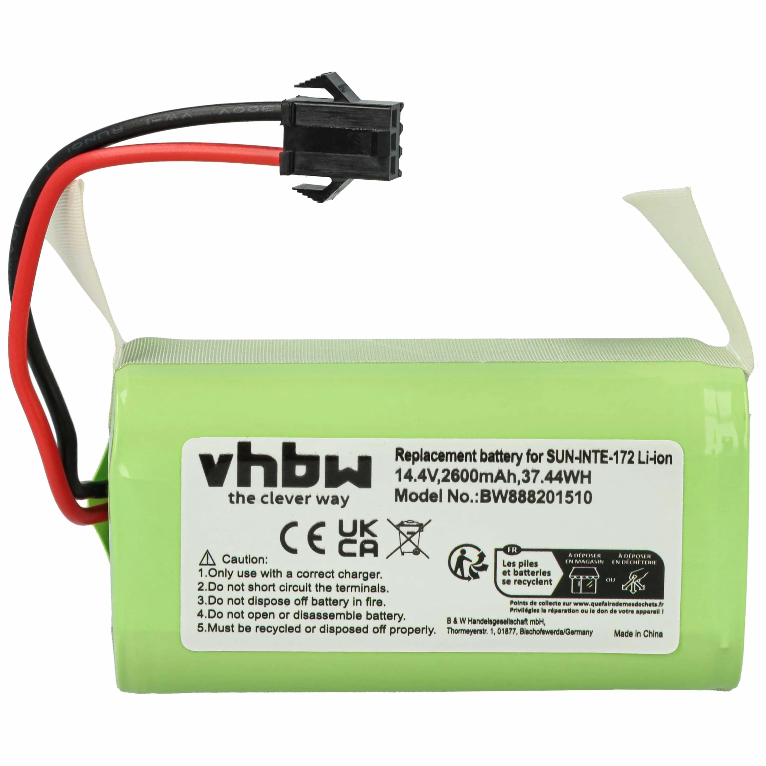 vhbw Bateria kompatybilna z Eufy RoboVac L35, LR30 Home Cleaner (2600 mAh, 14,4 V, litowo-jonowa)