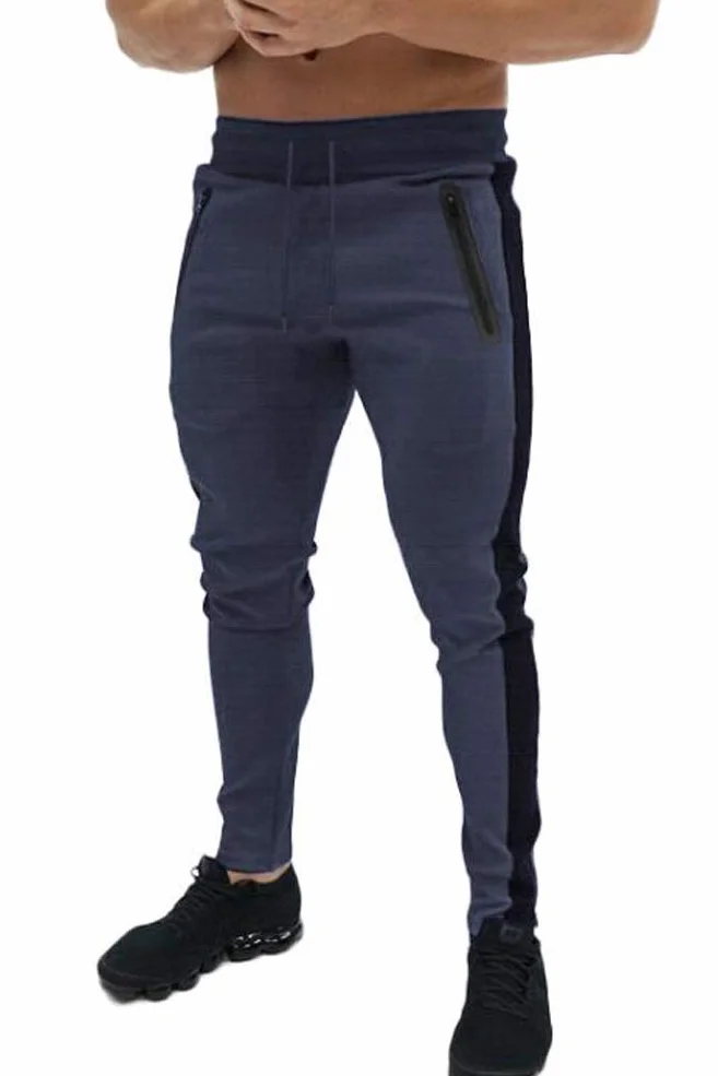Huixin Męskie spodnie dresowe slim fit spodnie sportowe fitness spodnie rekreacyjne chłopięce spodnie dresowe w paski spodnie dresowe joggery, ciemnoszary, L